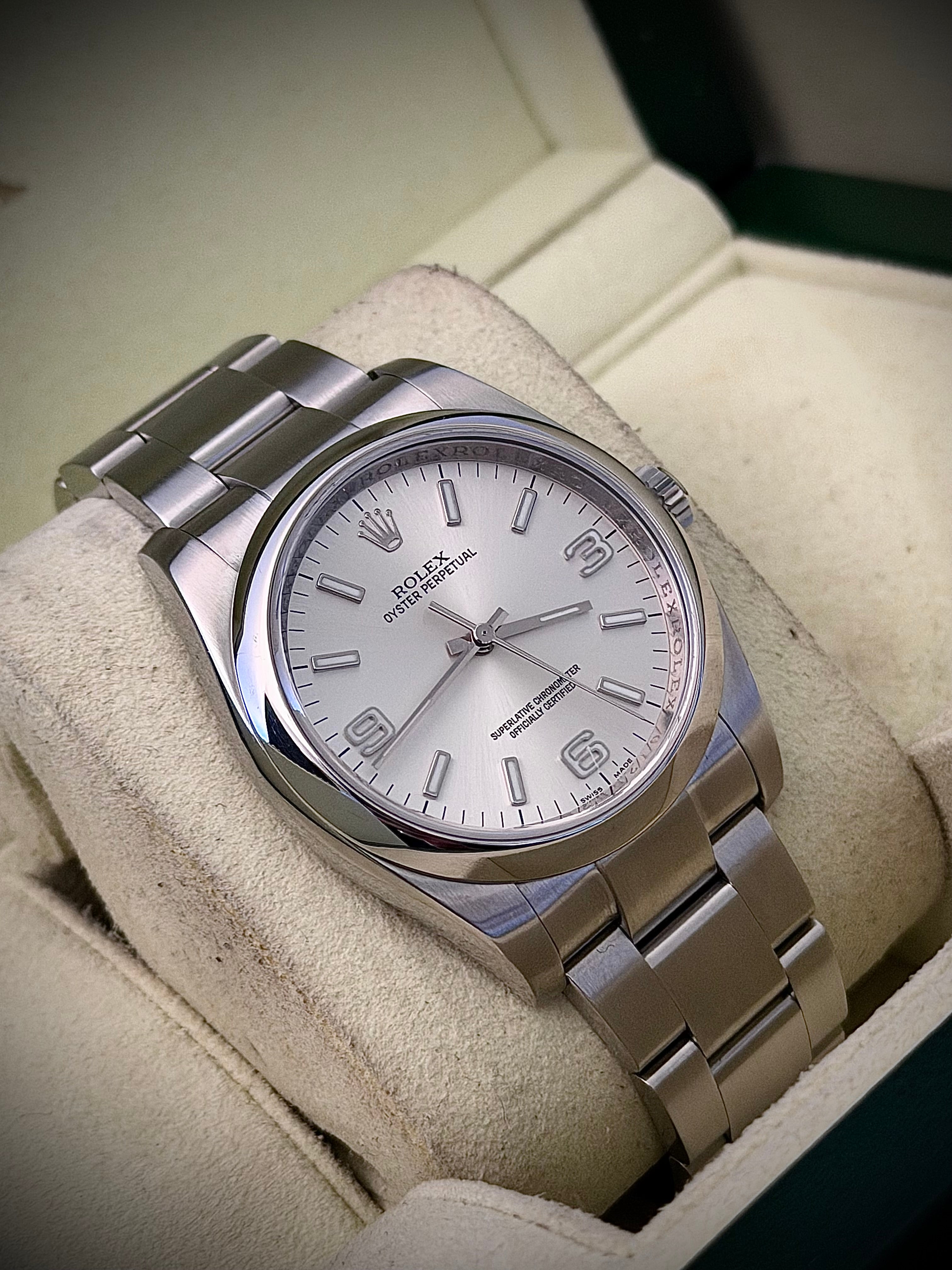 2012 ROLEX OYSTER PERPETUAL 36, FULL SET, INC GST