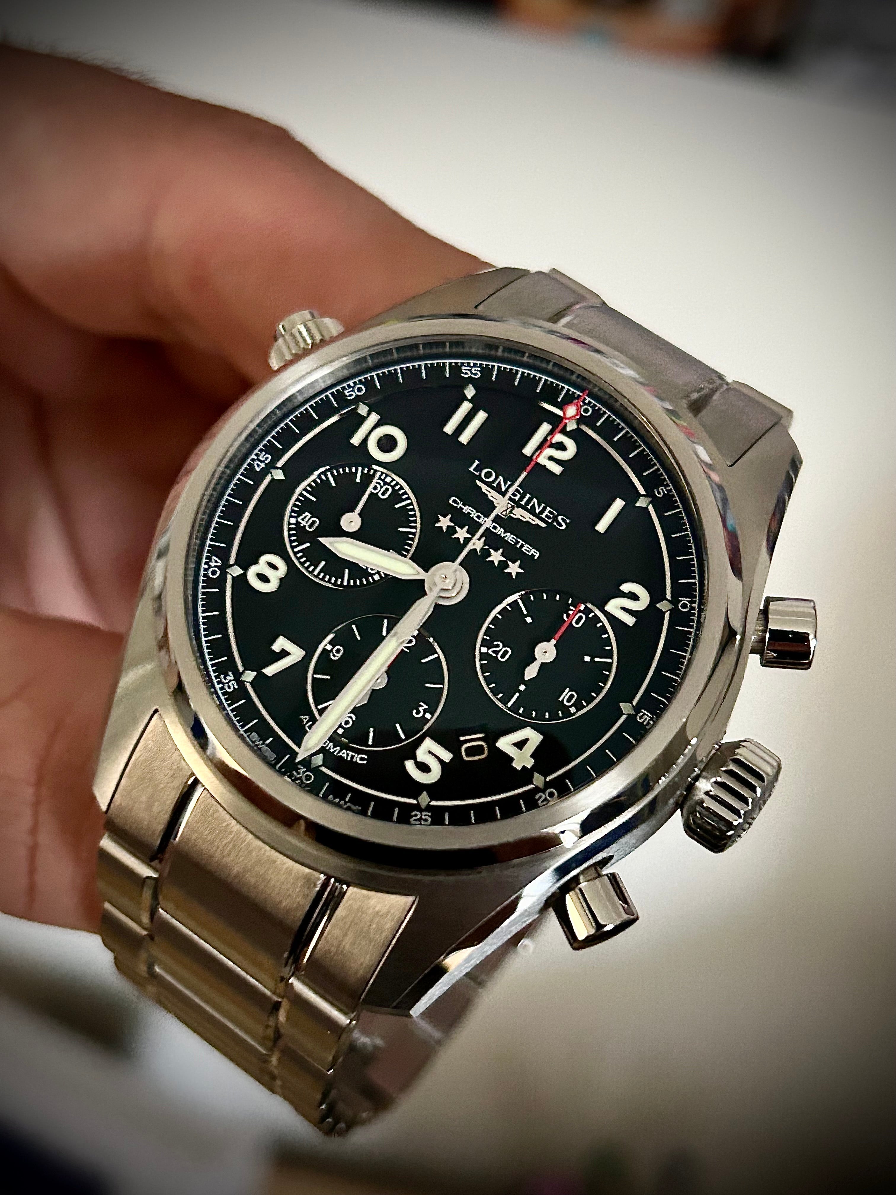 2024 LONGINES SPIRIT CHRONOGRAPH, L3.820.4.53.6, FULL SET, INC GST