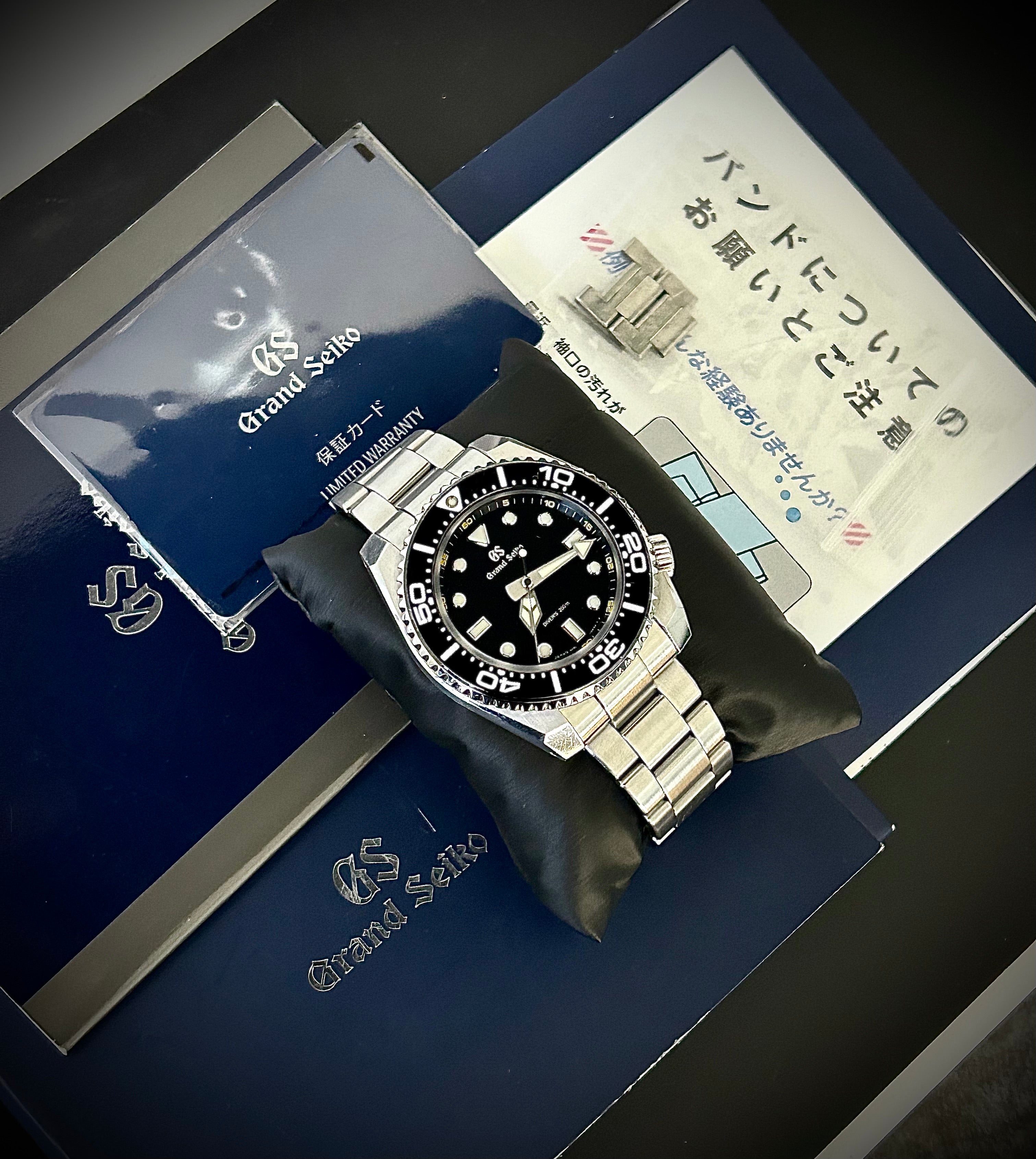 GRAND SEIKO QUARTZ DIVER, SBGX335, WATCH AND PAPERS, INC GST
