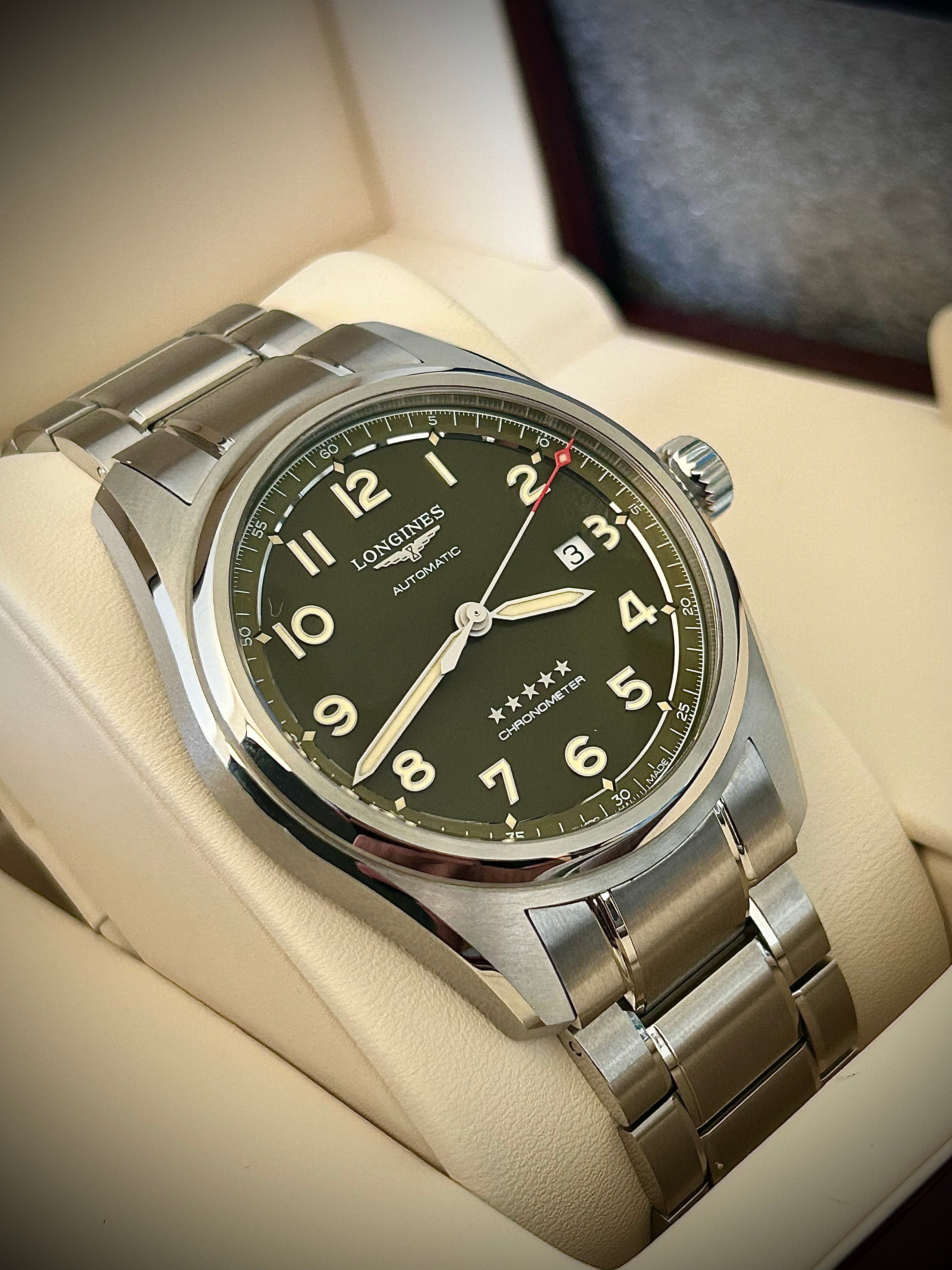 2025 LONGINES SPIRIT, GREEN DIAL, FULL SET, INC GST