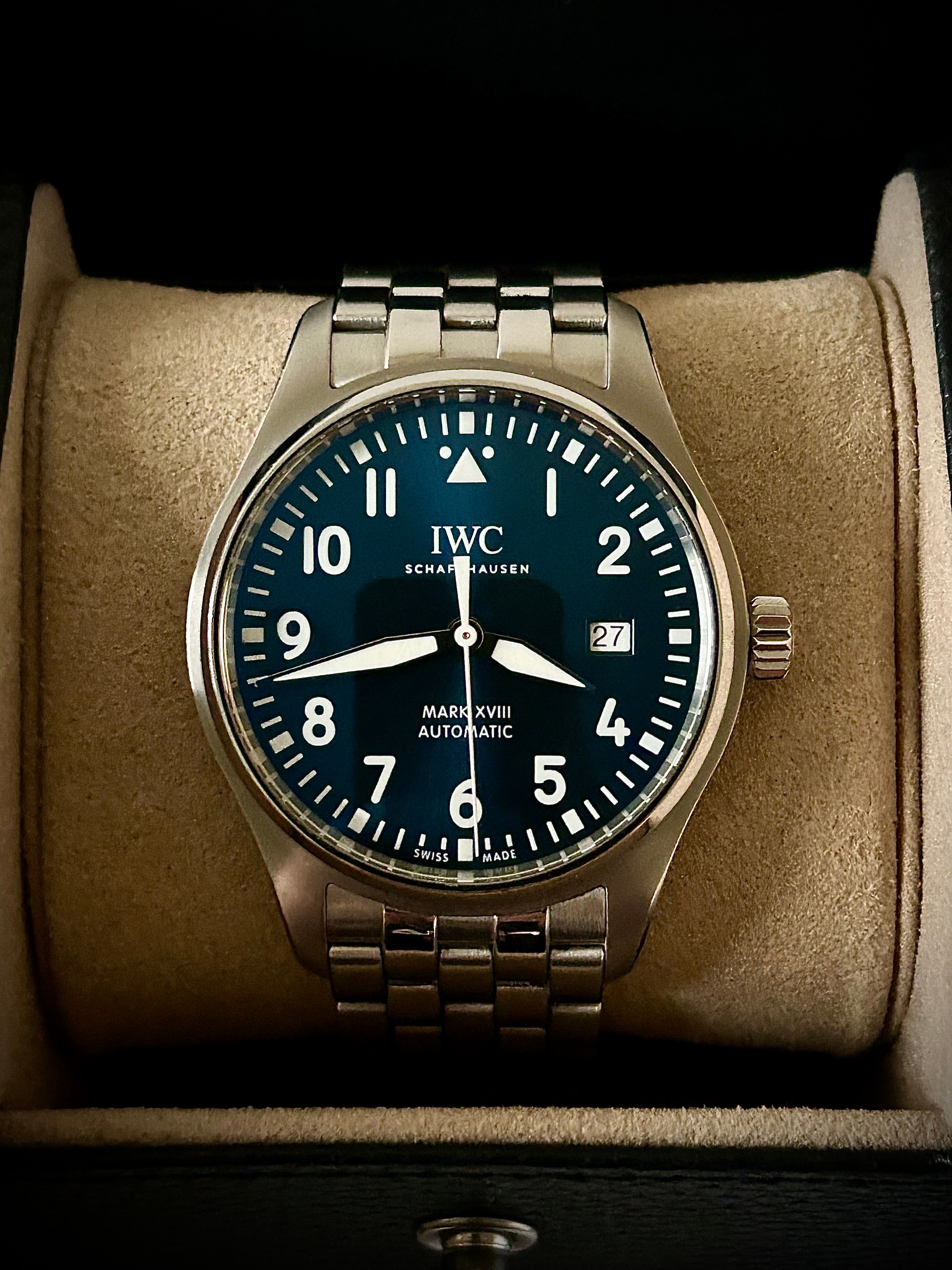 2021 IWC PILOTS WATCH XVIII, “LE PETIT PRINCE” BLUE DIAL, IW327016, FULL SET, INC GST