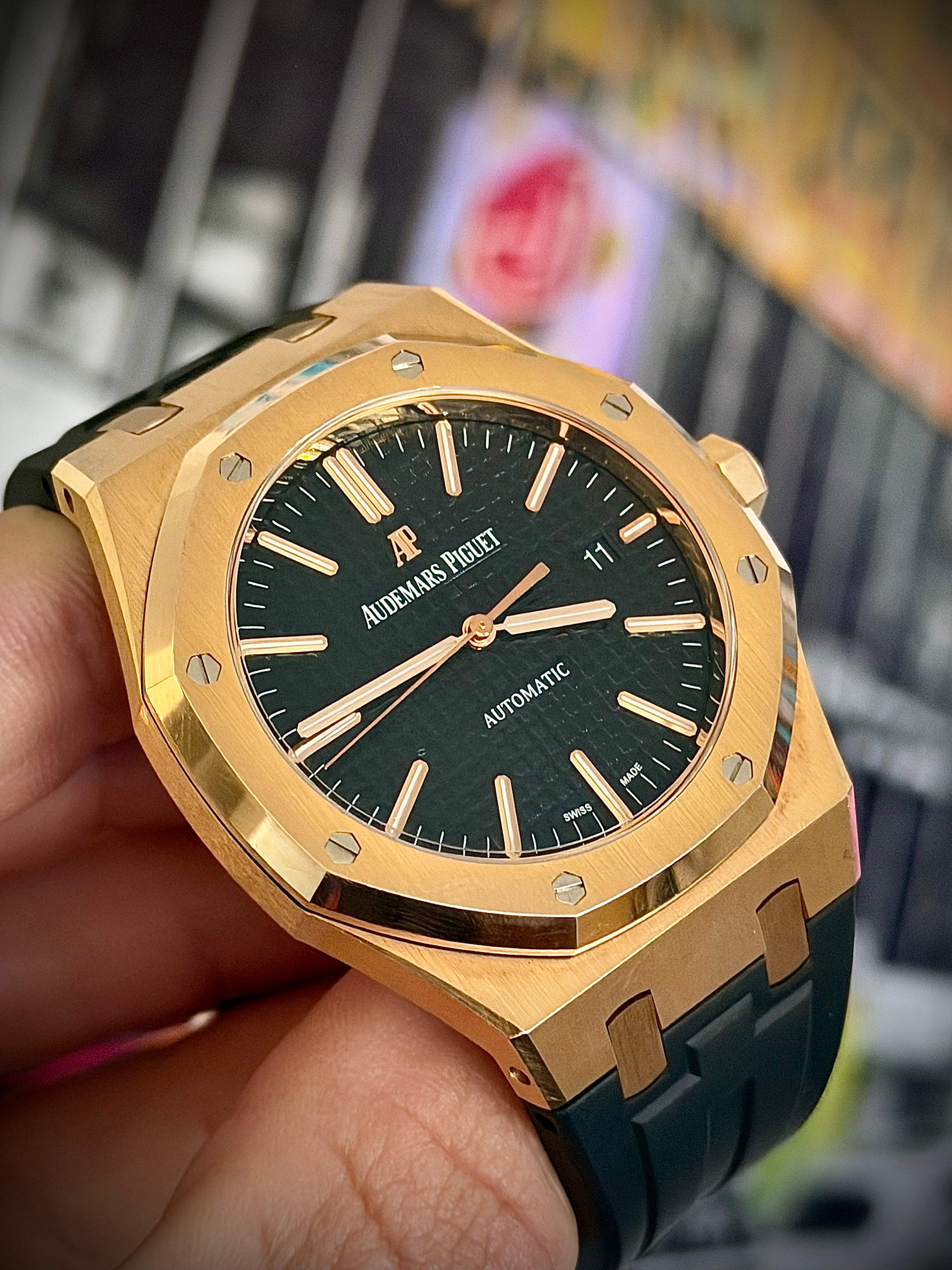 2017 AUDEMARS PIGUET ROYAL OAK, 15400OR, FULL SET, INC GST