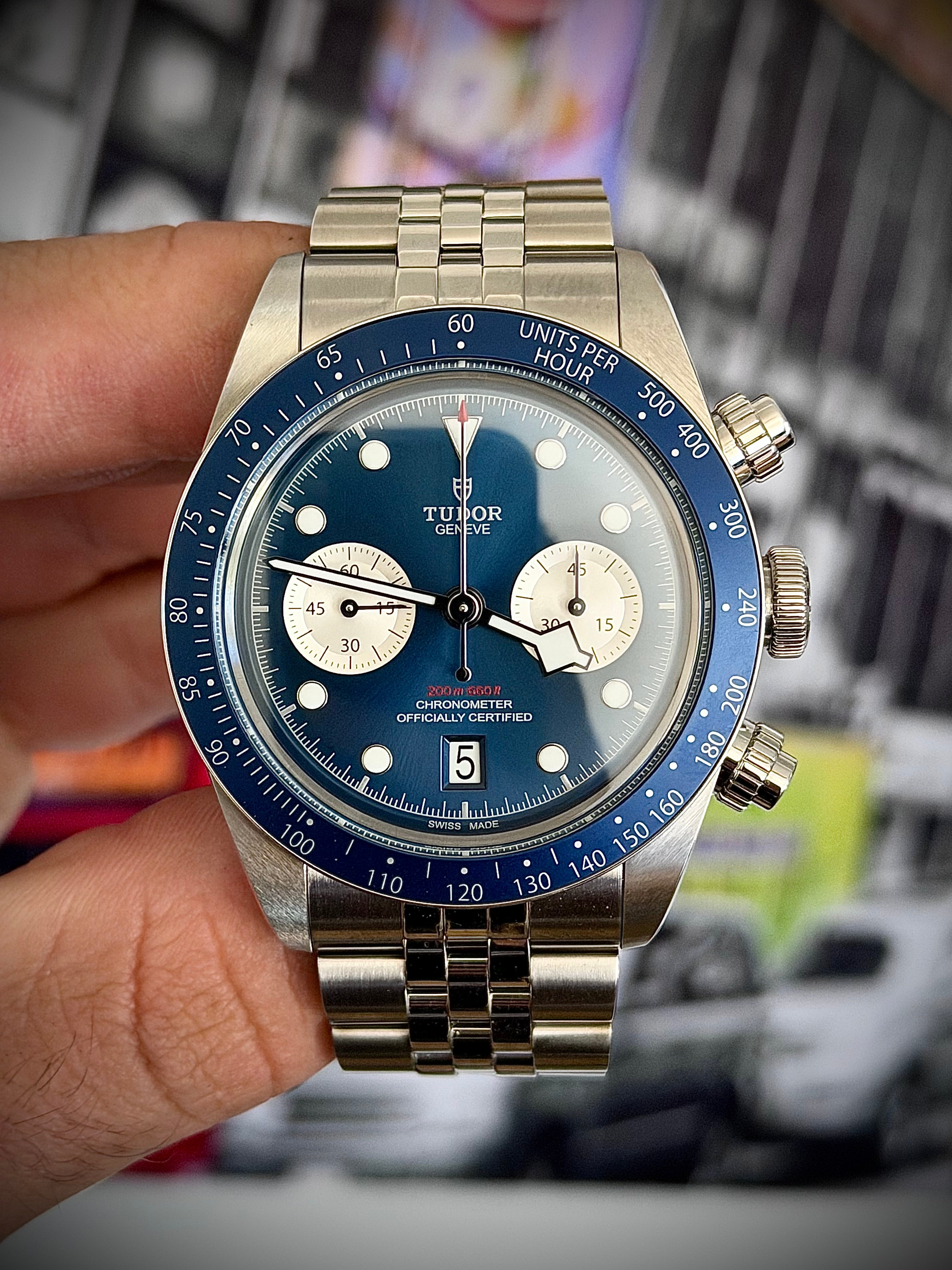 2024 TUDOR BLACK CHRONO BLUE BOUTIQUE EDITION, FULL SET, INC GST