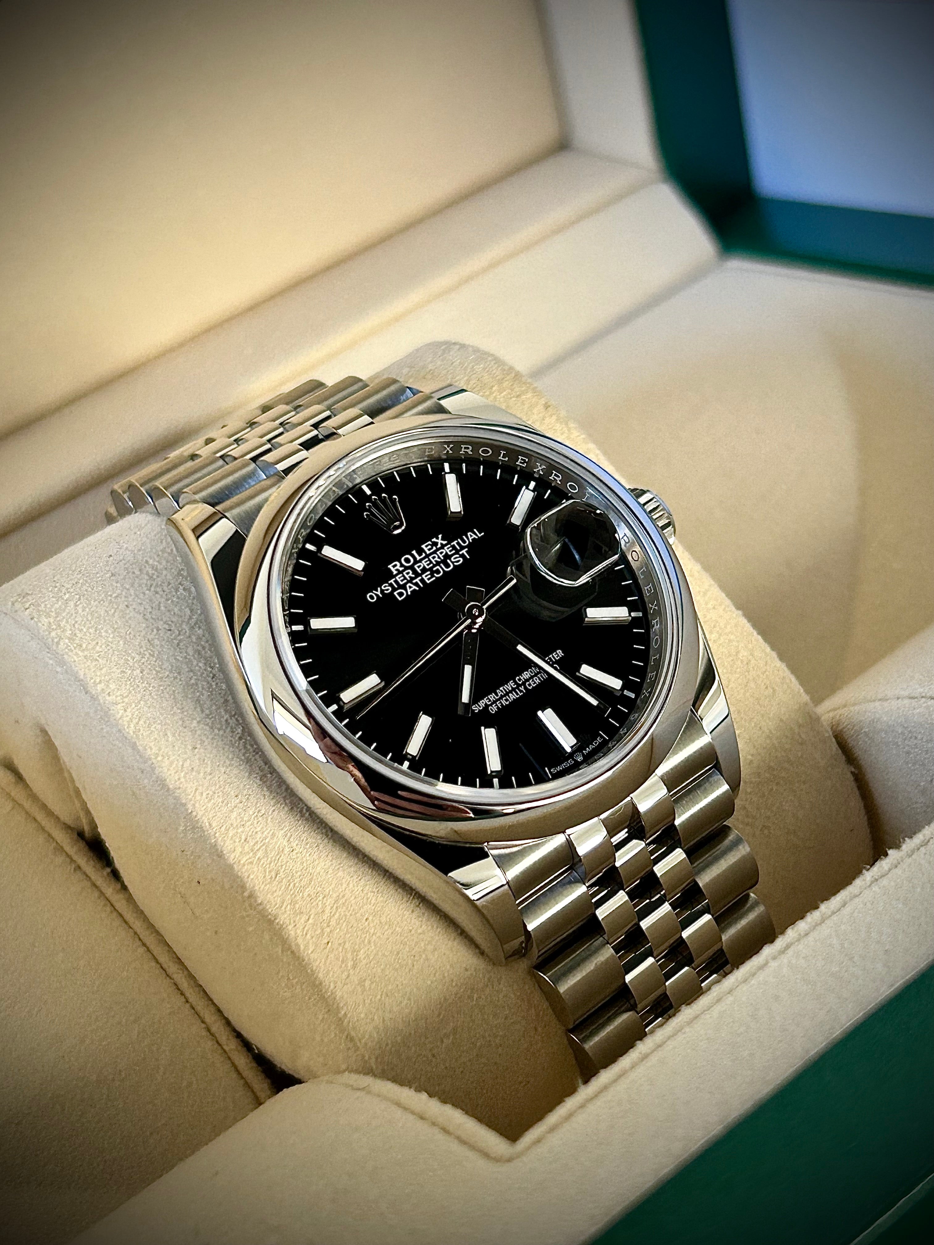 2024 ROLEX DATEJUST 36, SMOOTH, JUBILEE, 126200, FULL SET, INC GST