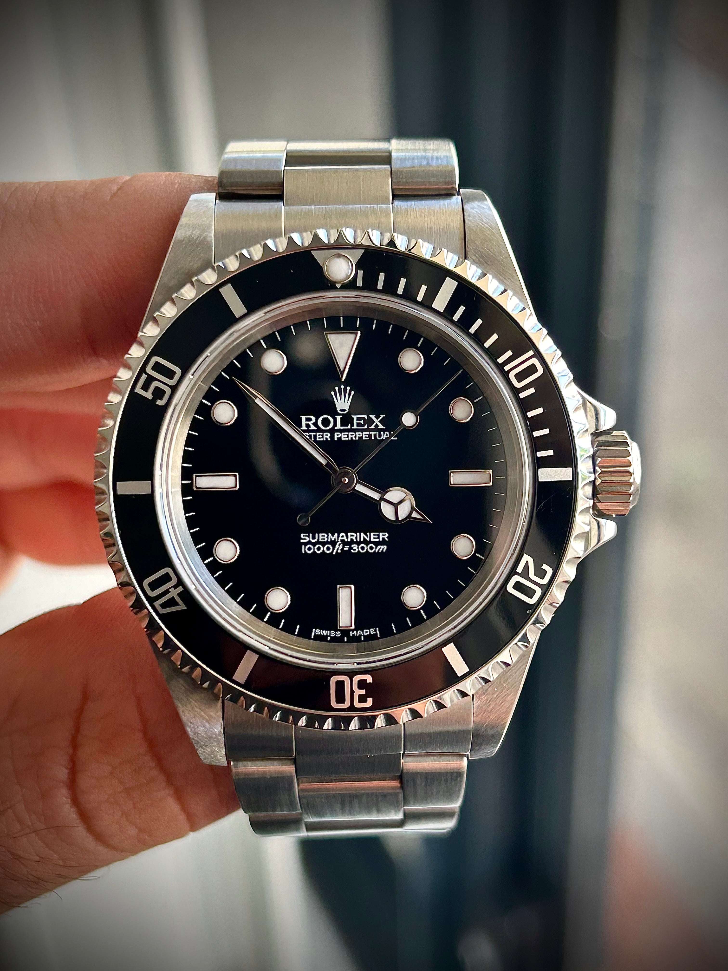 2008 ROLEX SUBMARINER TWO-LINER 14060M, FULL SET, INC GST