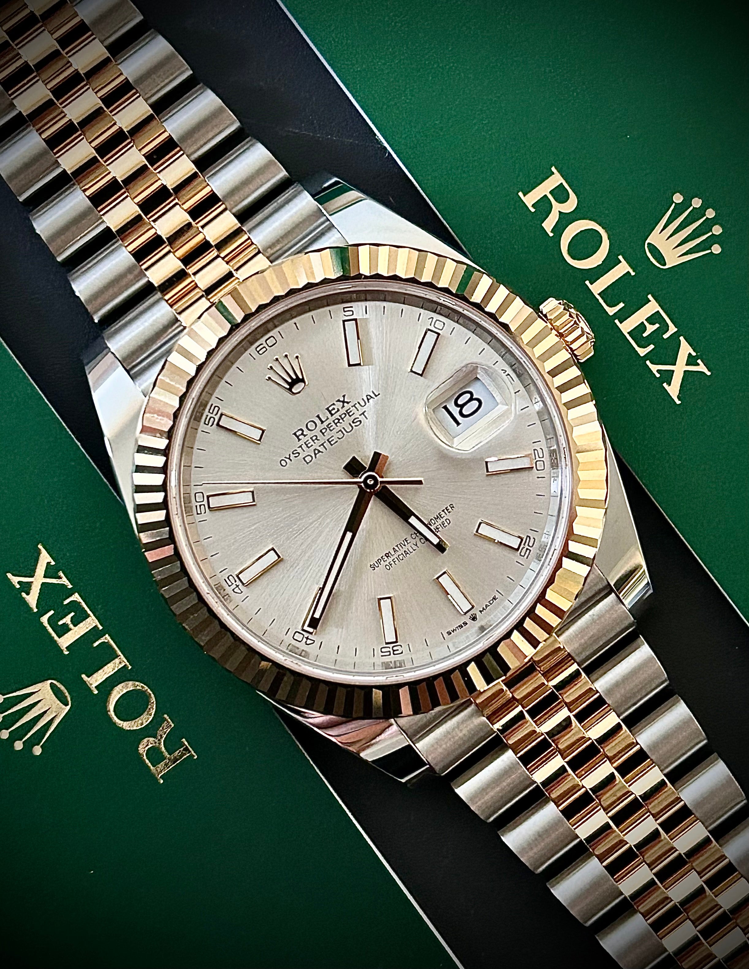 2025 ROLEX DATEJUST 41, SILVER DIAL, 126333, FULL SET, INC GST