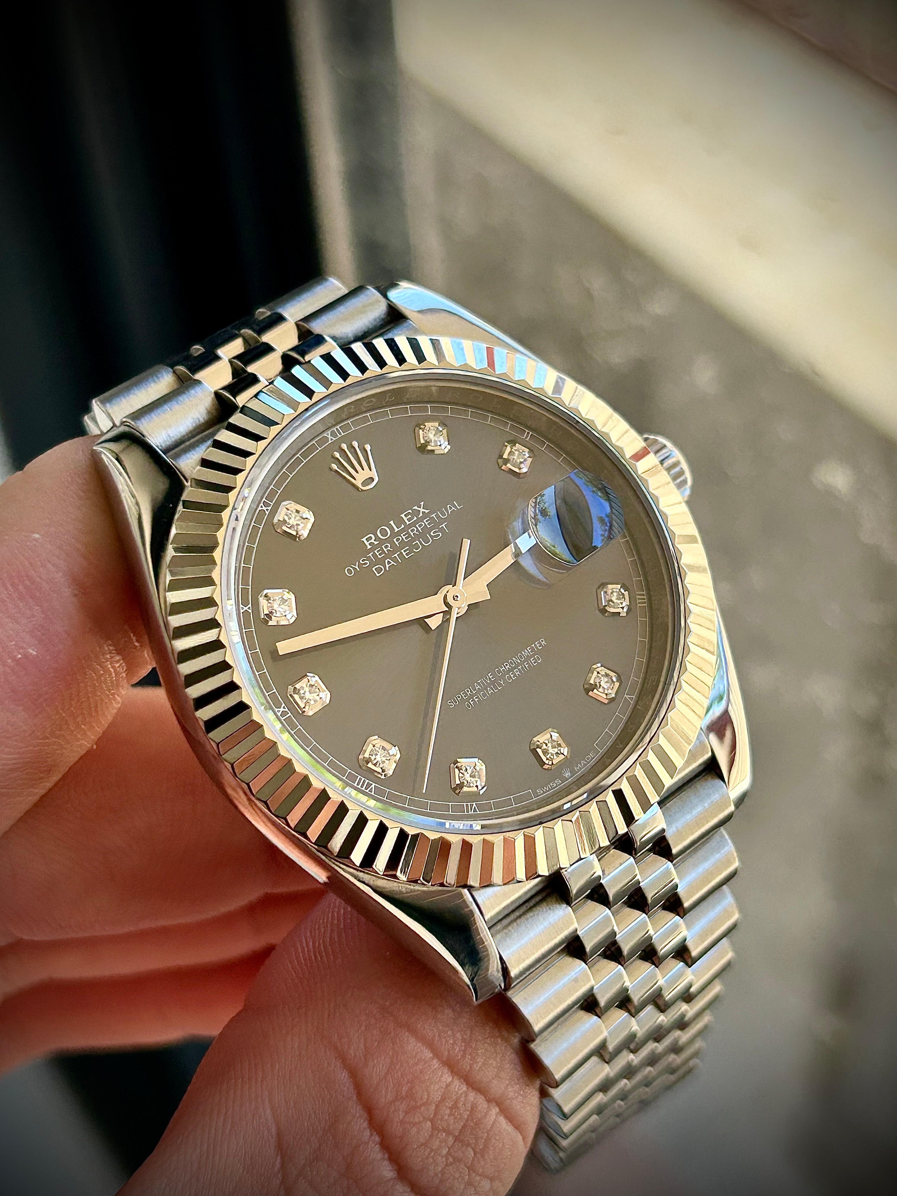 2020 ROLEX DATEJUST 41, RHODIUM DIAMOND DIAL, 126334, FULL SET, INC GST