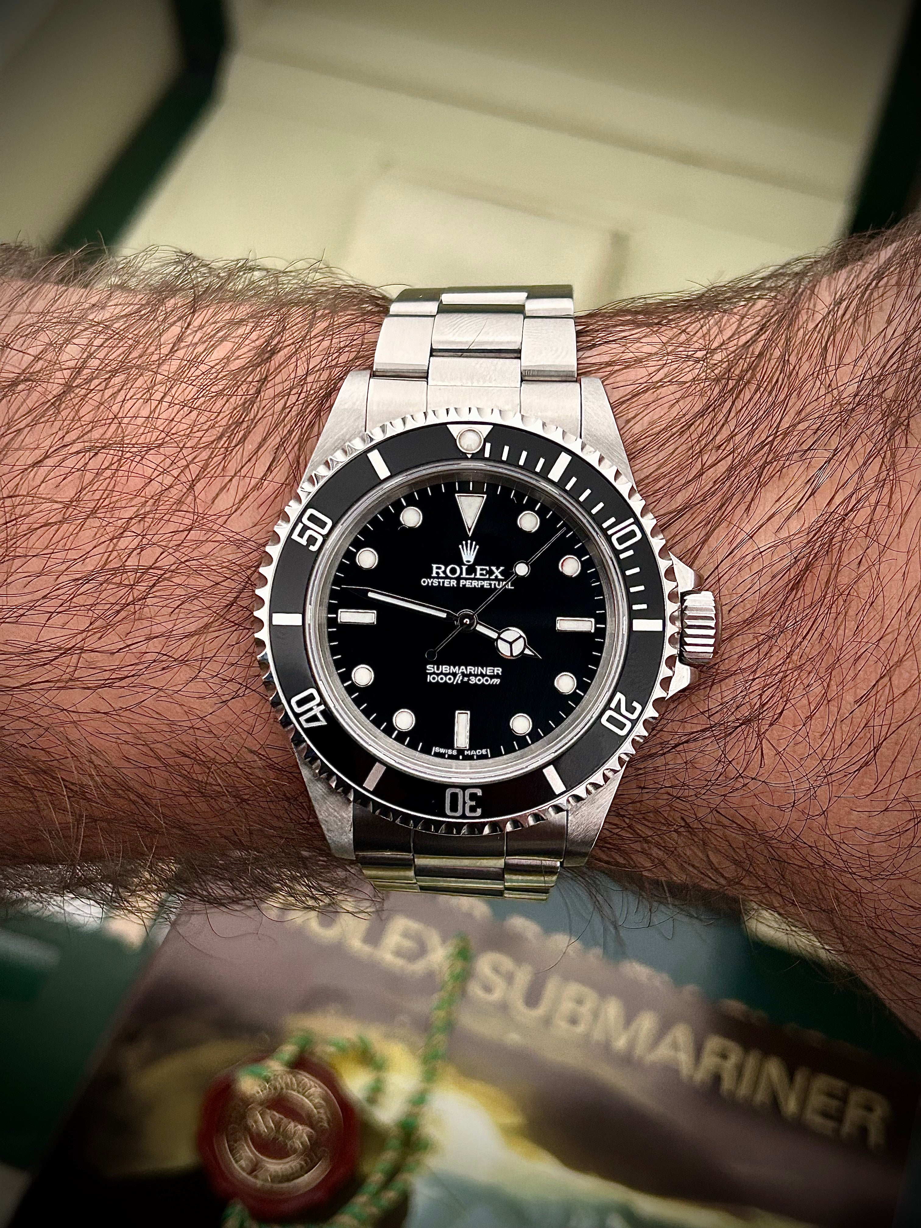 2008 ROLEX SUBMARINER TWO-LINER 14060M, FULL SET, INC GST
