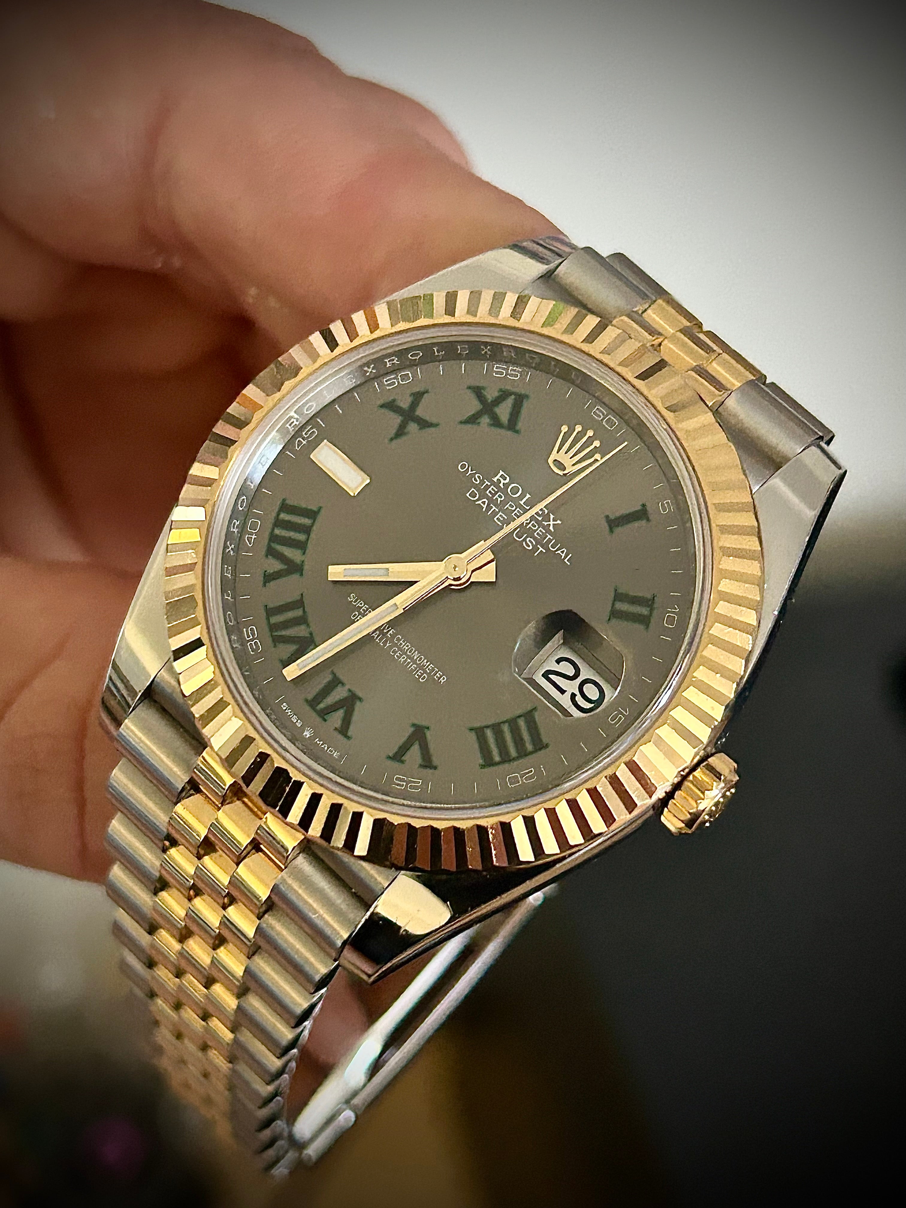 2023 ROLEX DATEJUST 41, WIMBLEDON DIAL, 126333, FULL SET, INC GST