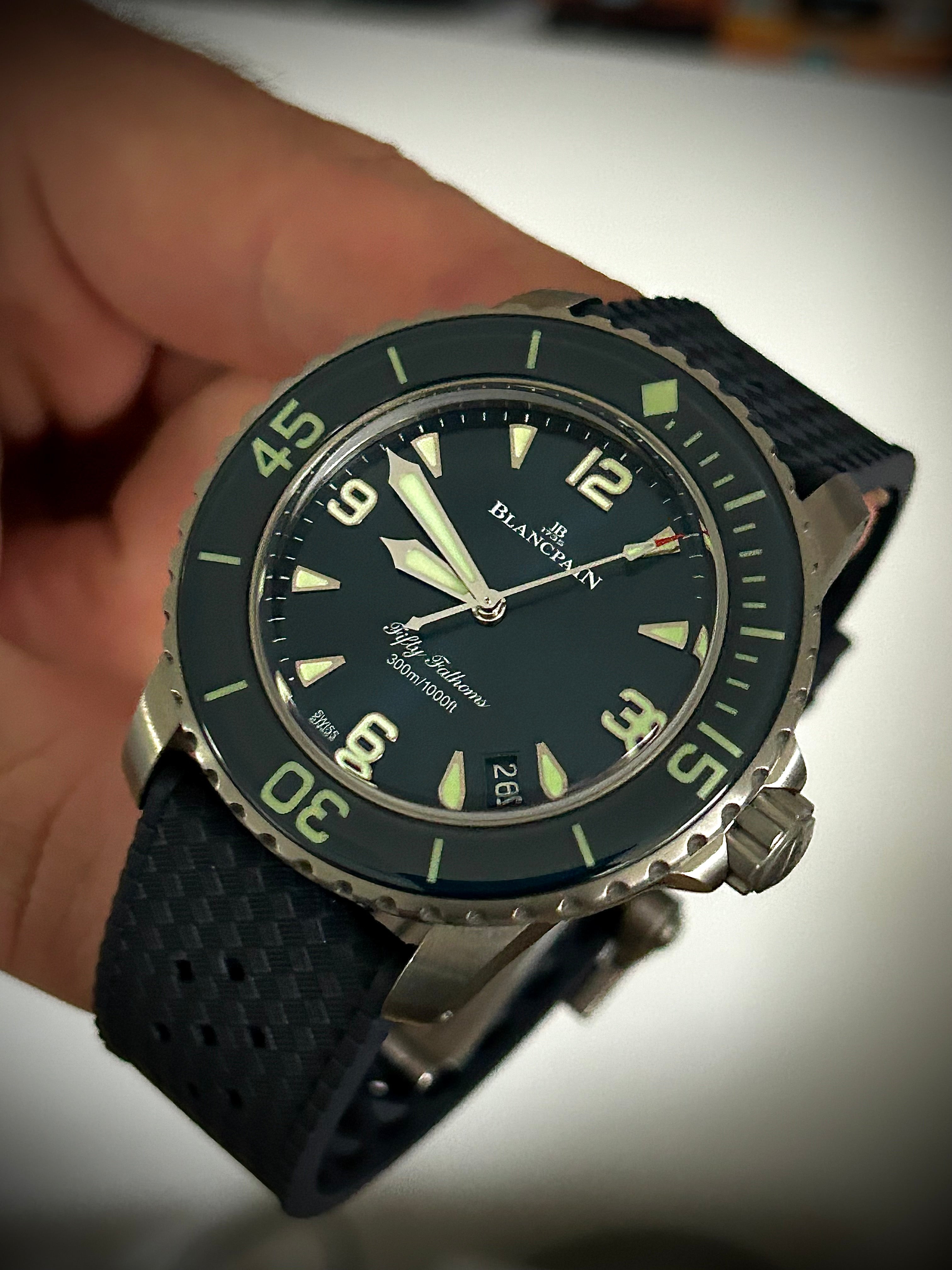 2025 BLANCPAIN FIFTY FATHOMS BATHYSCAPHE, 5010 12B40 O64B, BLUE DIAL, FULL SET, INC GST