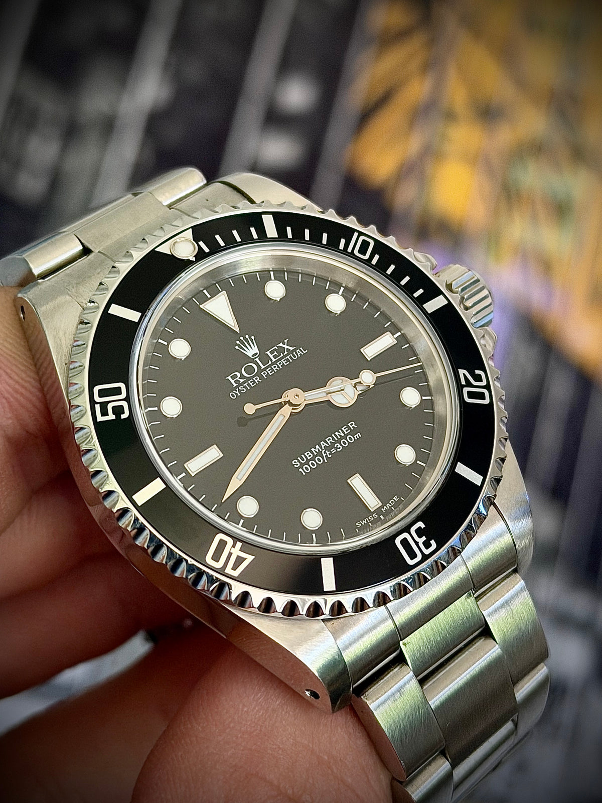 2004 ROLEX SUBMARINER, 14060M, TWO-LINER, FULL SET, EXCELLENT CONDITION, INC GST
