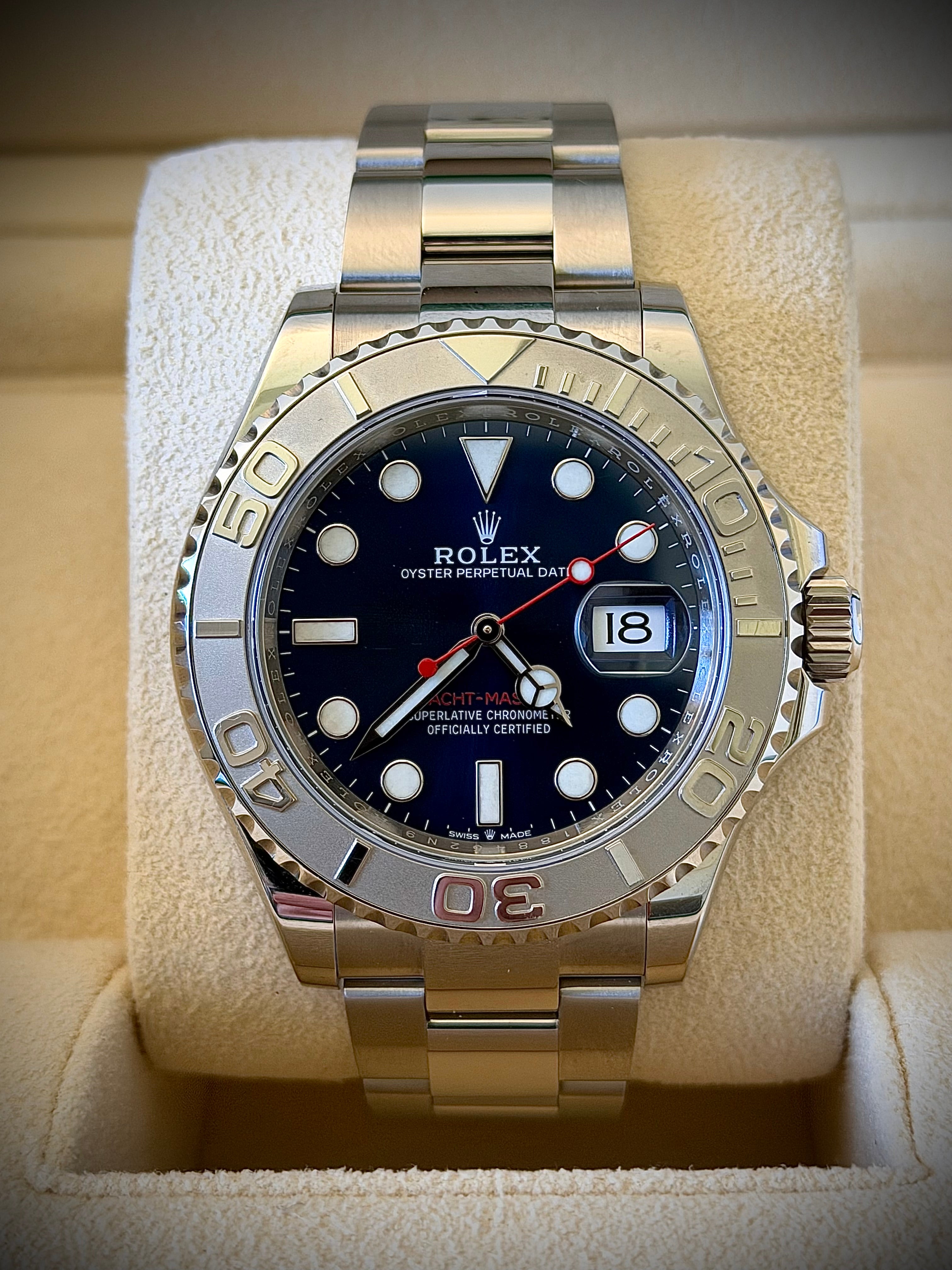 2023 ROLEX YACHT-MASTER 40, BLUE DIAL, 126622, BOX AND PAPERS, INC GST