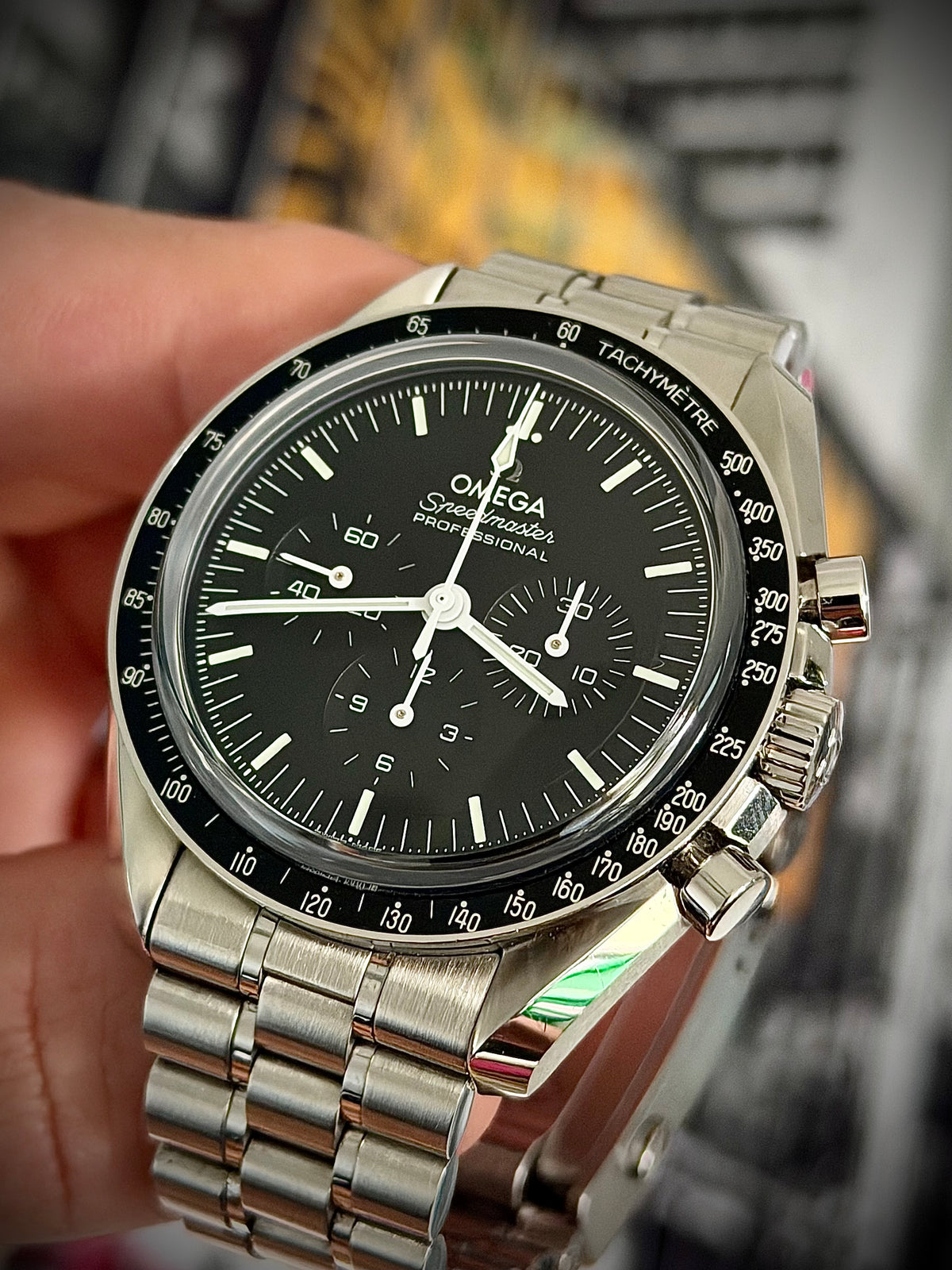 2021 OMEGA SPEEDMASTER MOONWATCH PROFESSIONAL “SAPPHIRE SANDWICH”, 310.30.42.50.01.002, FULL SET, EXCELLENT CONDITION, INC GST