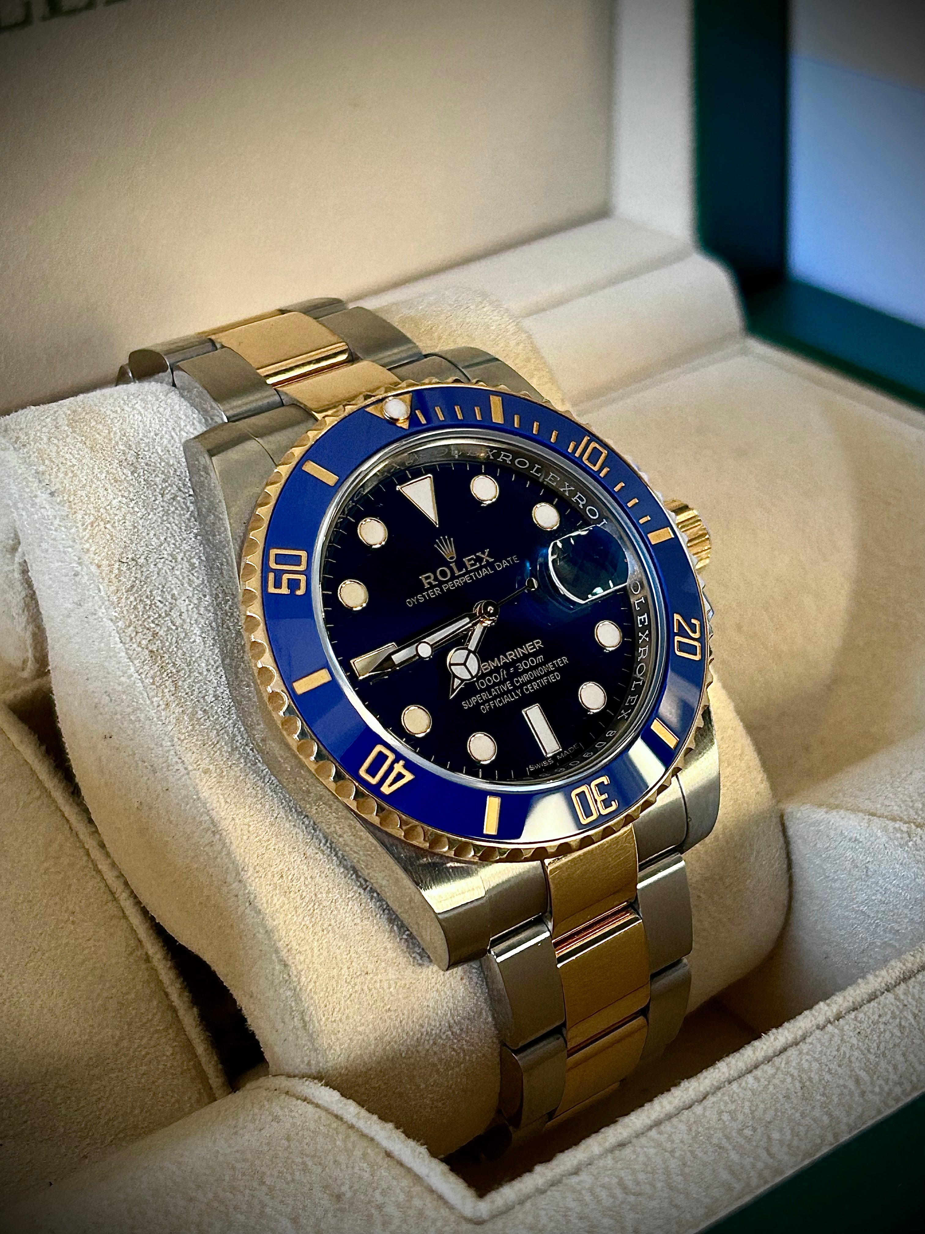 2020 ROLEX SUBMARINER BLUESY 116613LB, FULL SET, INC GST