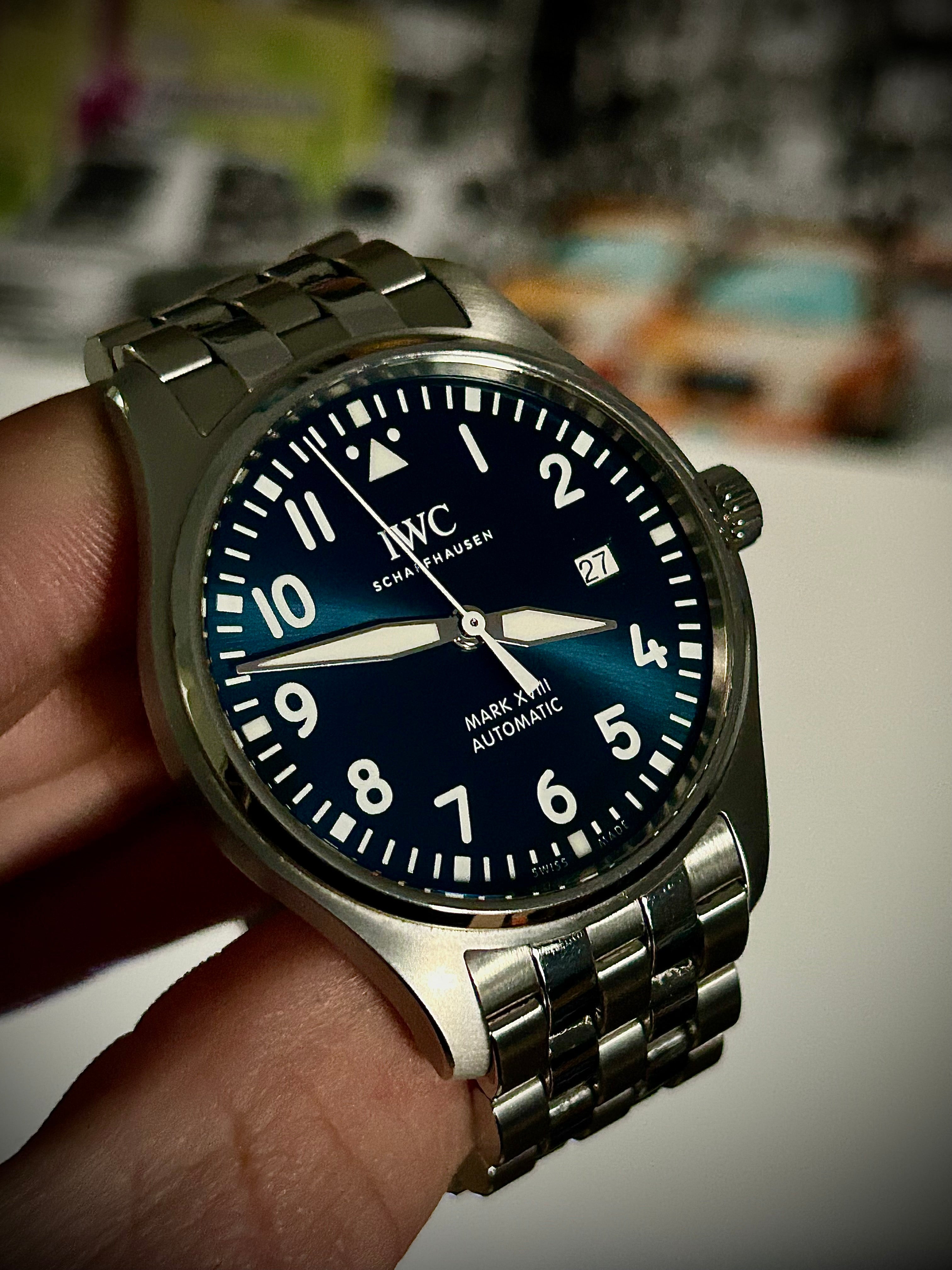 2021 IWC PILOTS WATCH XVIII, “LE PETIT PRINCE” BLUE DIAL, IW327016, FULL SET, INC GST