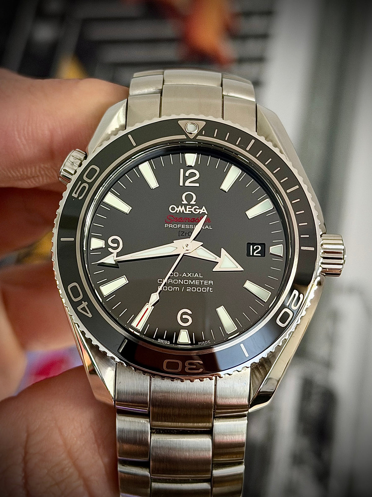 2010 OMEGA SEAMASTER PLANET OCEAN 600M “LIQUIDMETAL” LIMITED EDITION, 222.30.42.20.01.001, FULL SET, EXCELLENT CONDITION, INC GST