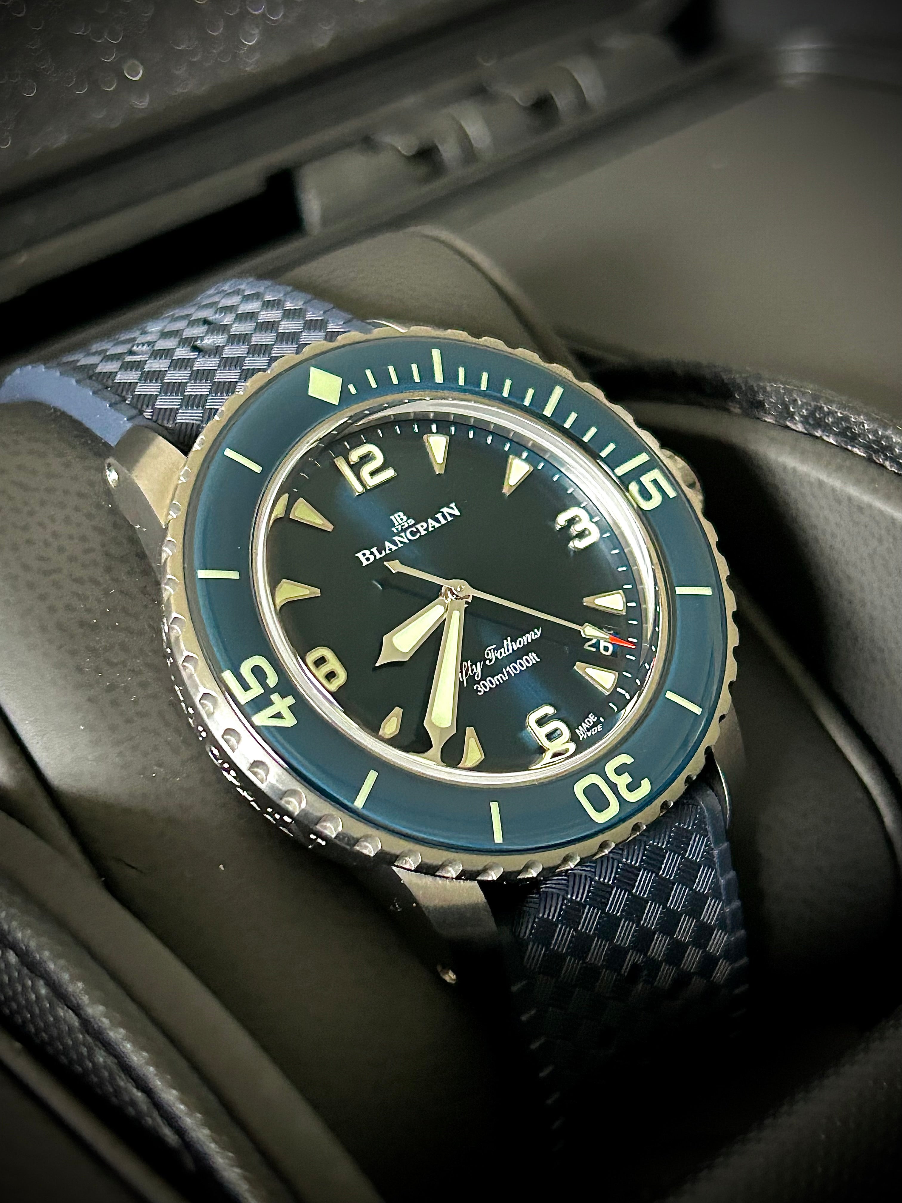 2025 BLANCPAIN FIFTY FATHOMS BATHYSCAPHE, 5010 12B40 O64B, BLUE DIAL, FULL SET, INC GST