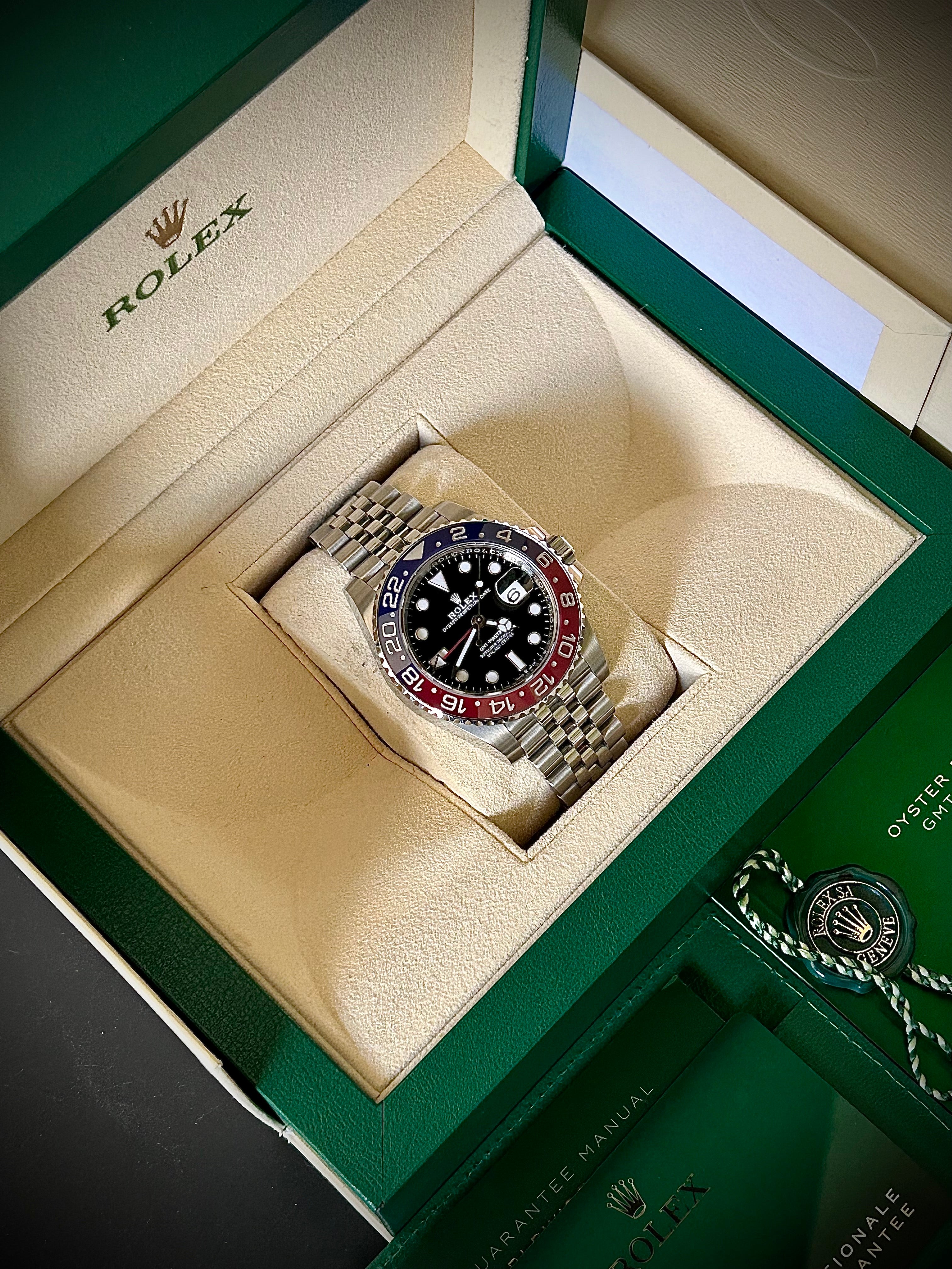 2020 ROLEX GMT MASTER II, PEPSI, 126710BLRO, FULL SET, INC GST