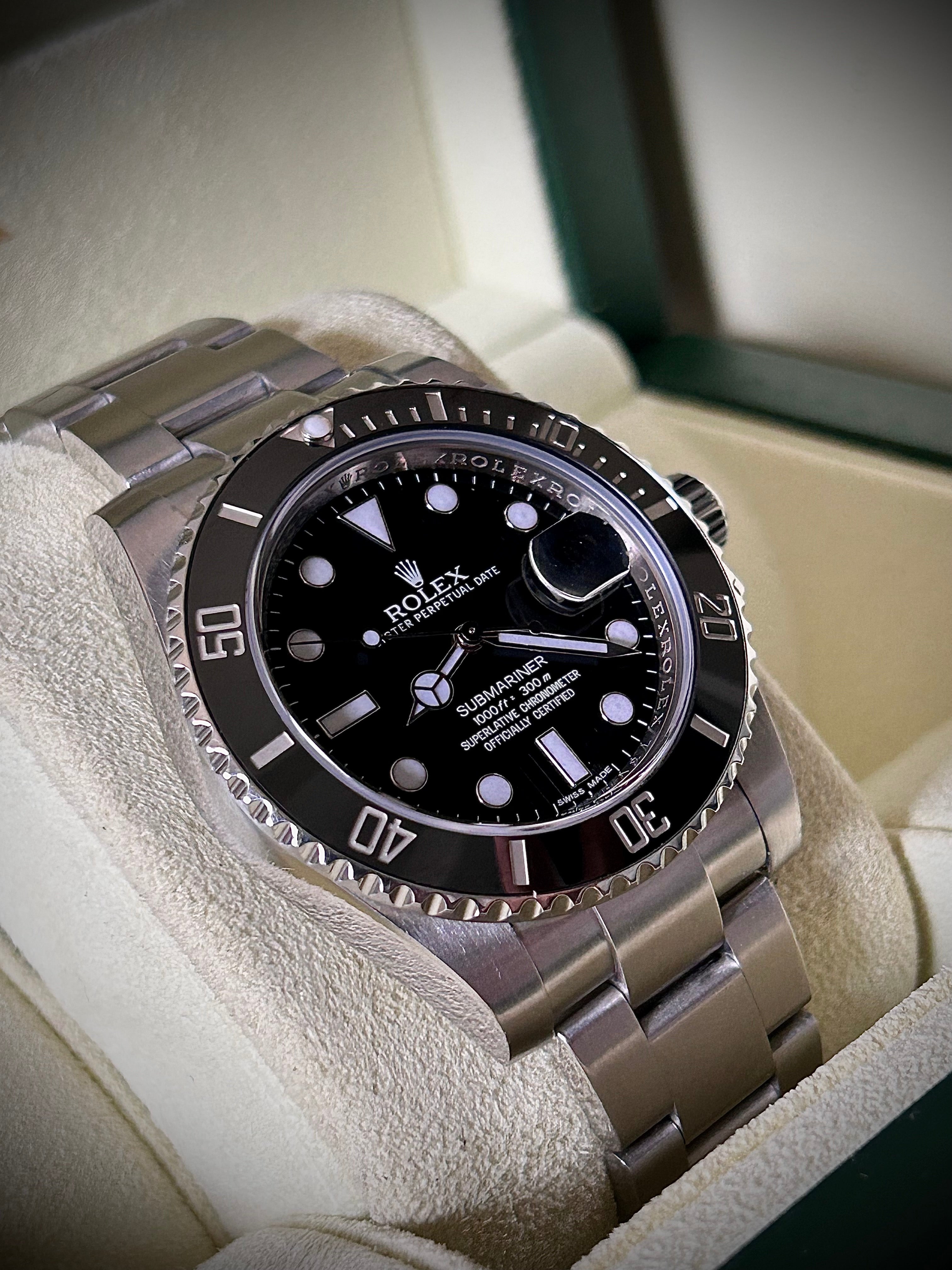 2012 ROLEX SUBMARINER DATE 116610LN, FULLY SERVICED, BOX AND PAPERS, INC GST