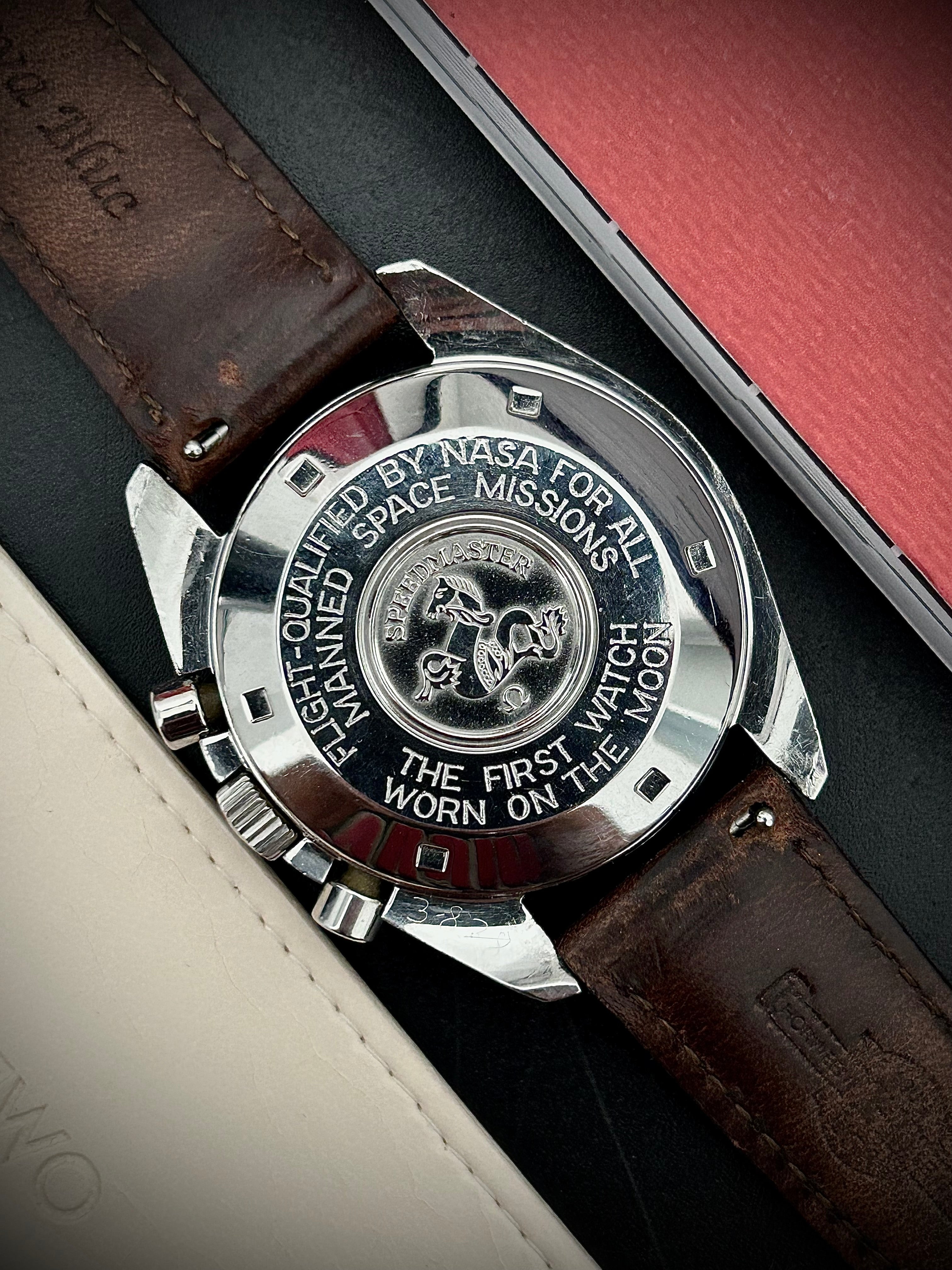 OMEGA SPEEDMASTER MOONWATCH, SERVICED, WATCH AND BOX, 145.022-74, INC GST