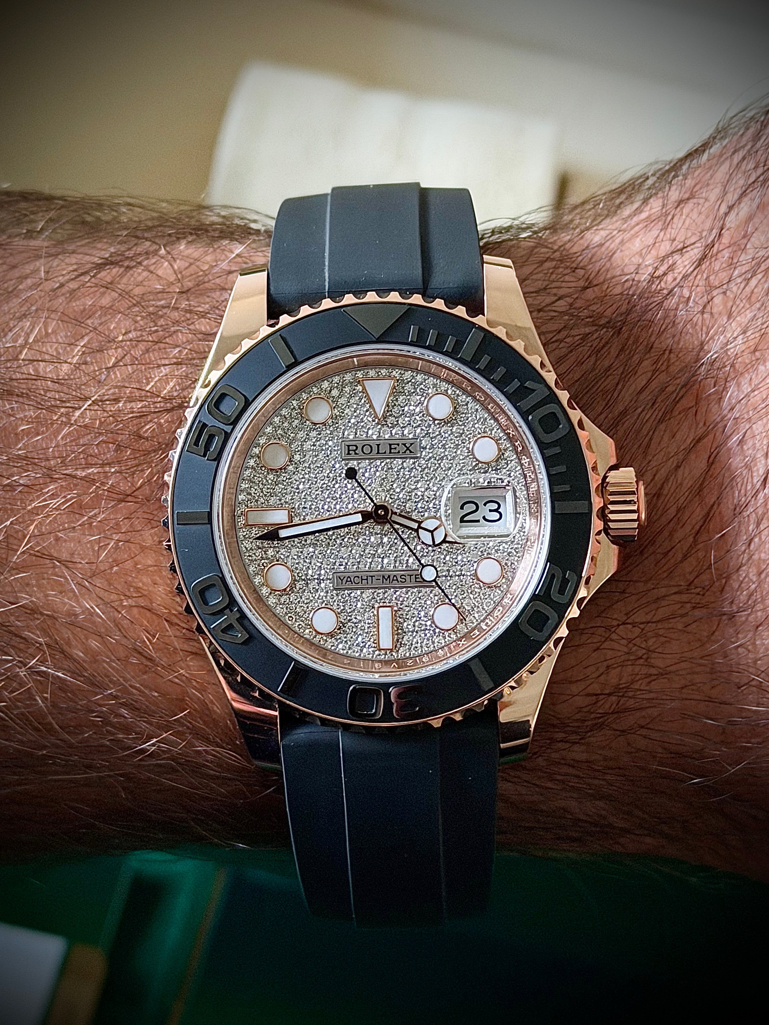 2019 ROLEX YACHT-MASTER 40, 116655, FACTORY PAVÉ DIAMOND DIAL, FULL SET, INC GST