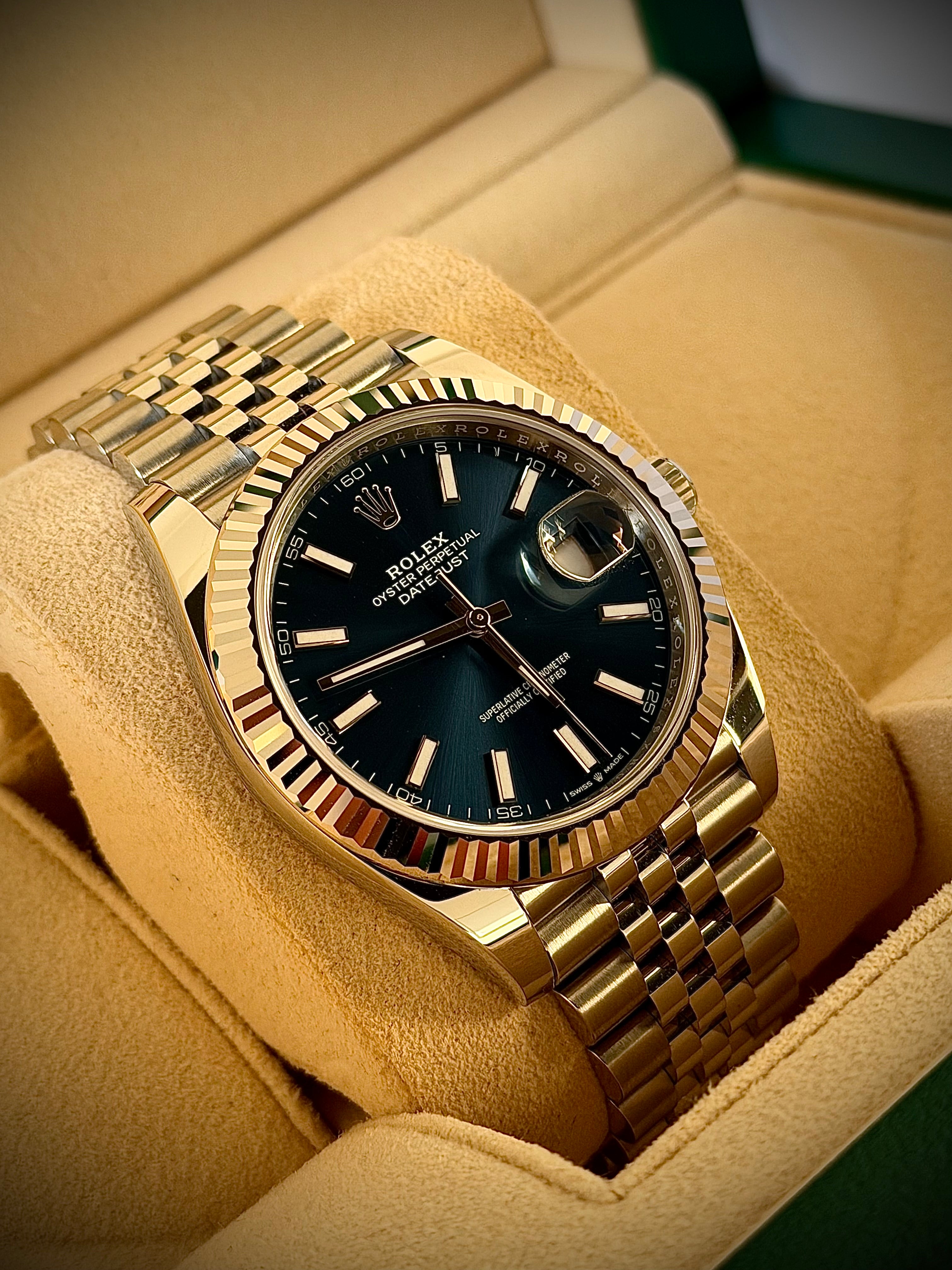 2024 ROLEX DATEJUST 41, BLUE DIAL, 126334, FULL SET, INC GST