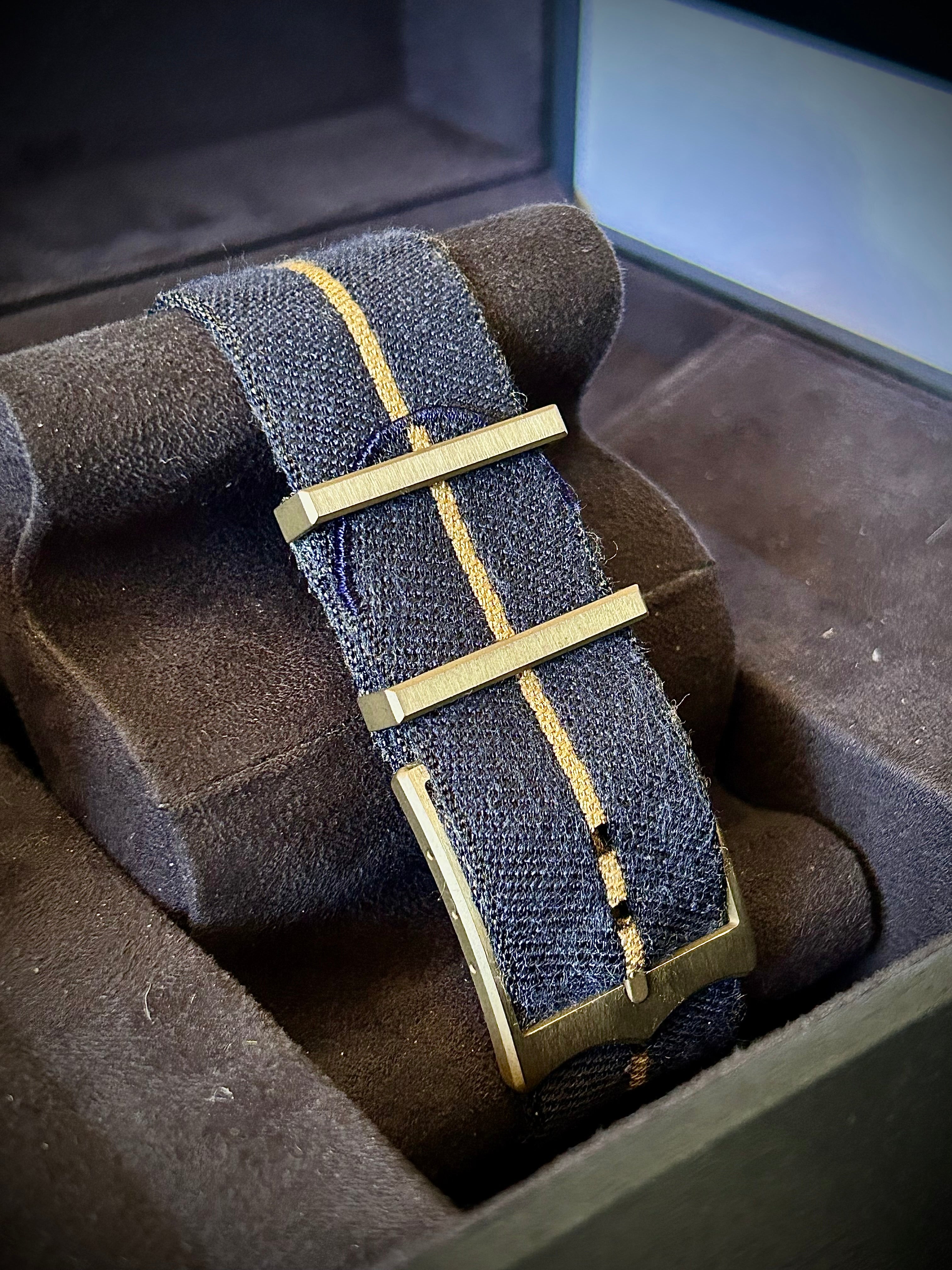 2018 TUDOR BLACK BAY BRONZE, BUCHERER BLUE, 79250BB, FULL SET, INC GST