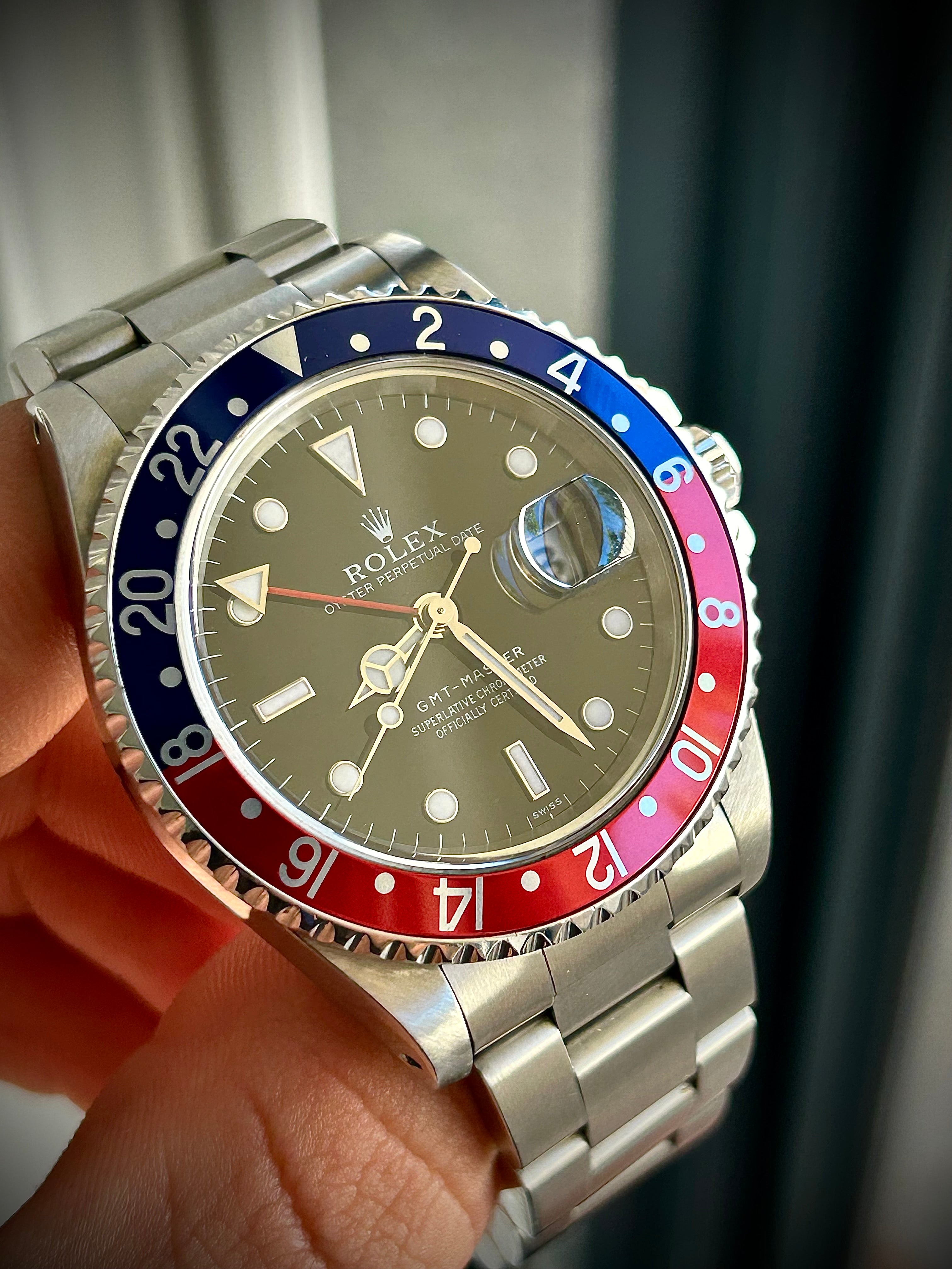 1999 ROLEX GMT MASTER, PEPSI, 16700, WATCH AND BOX, INC GST