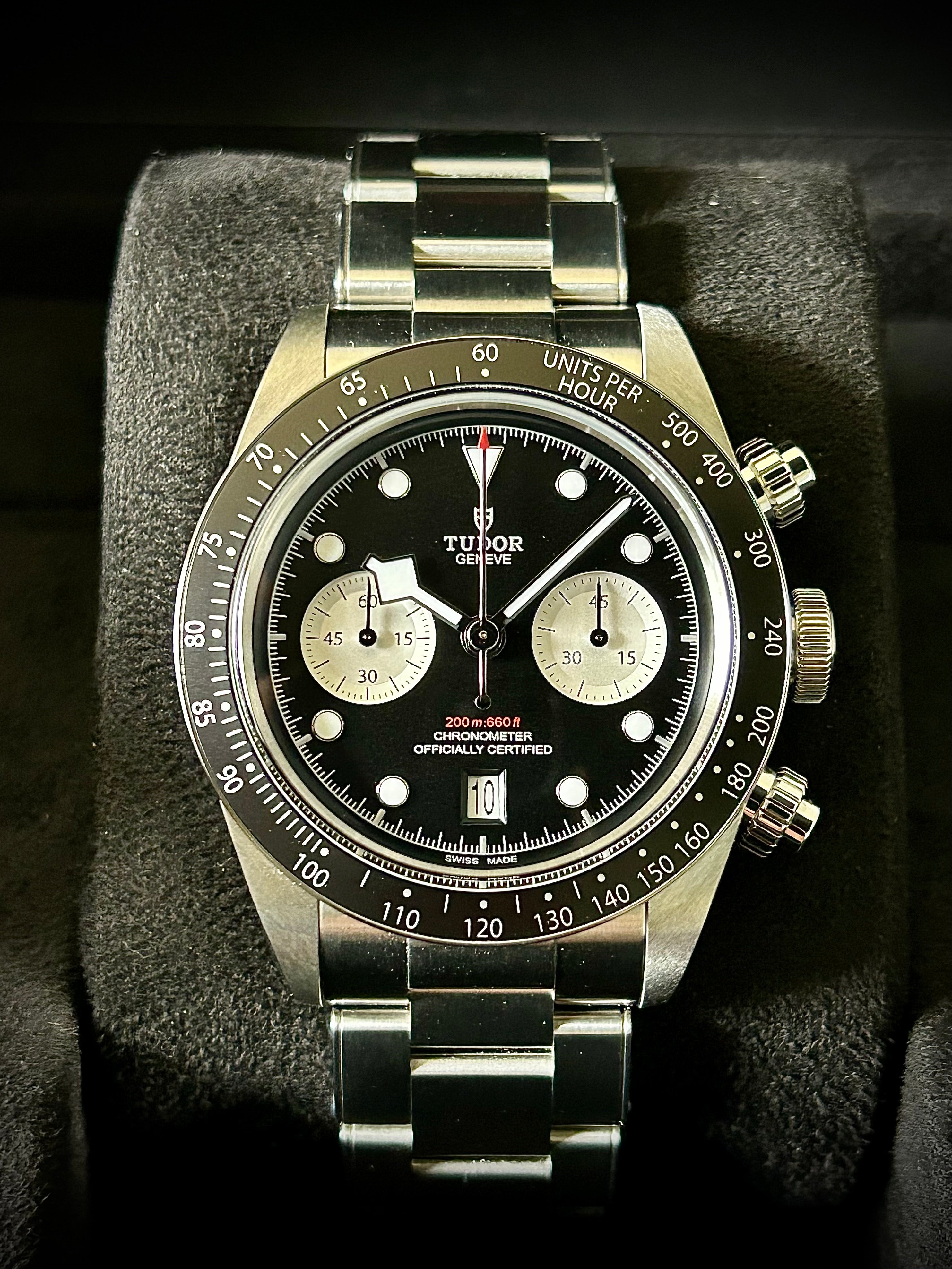 2025 TUDOR BLACK CHRONO REVERSE PANDA, FULL SET, INC GST
