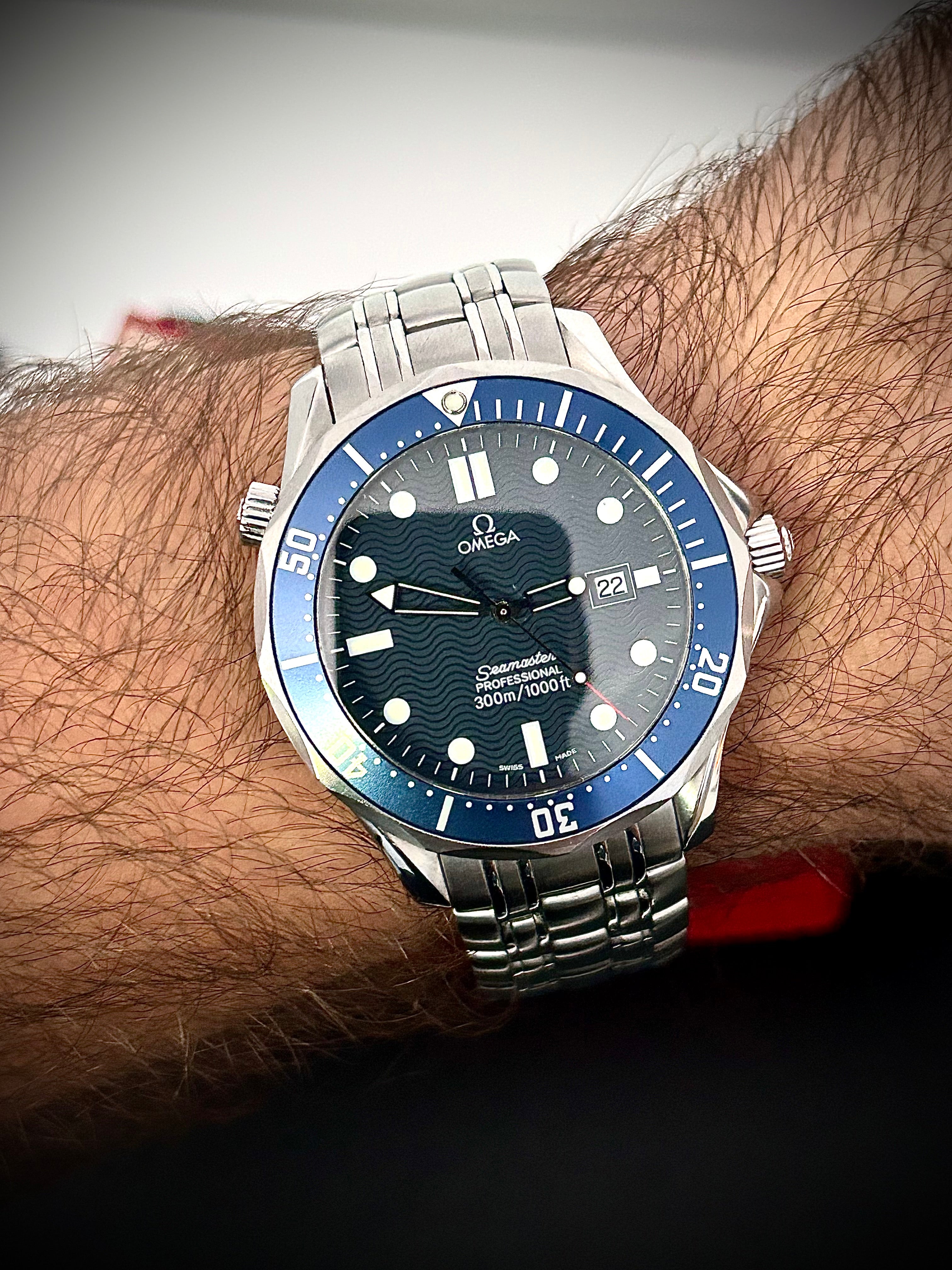 1998 OMEGA SEAMASTER 300, BOND, 196.1523, WATCH AND BOX, INC GST