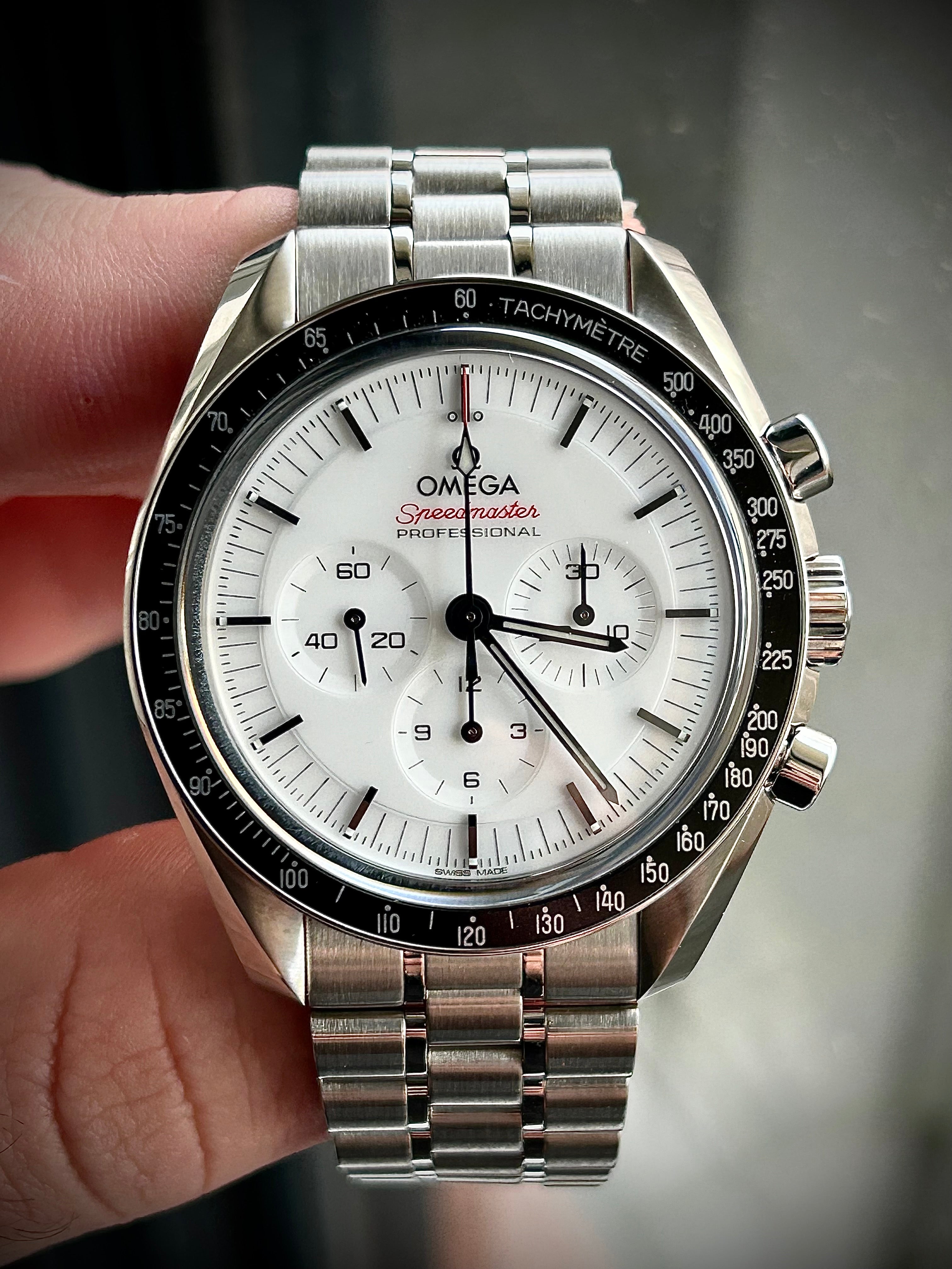 2024 OMEGA SPEEDMASTER WHITE DIAL, FULL SET, INC GST