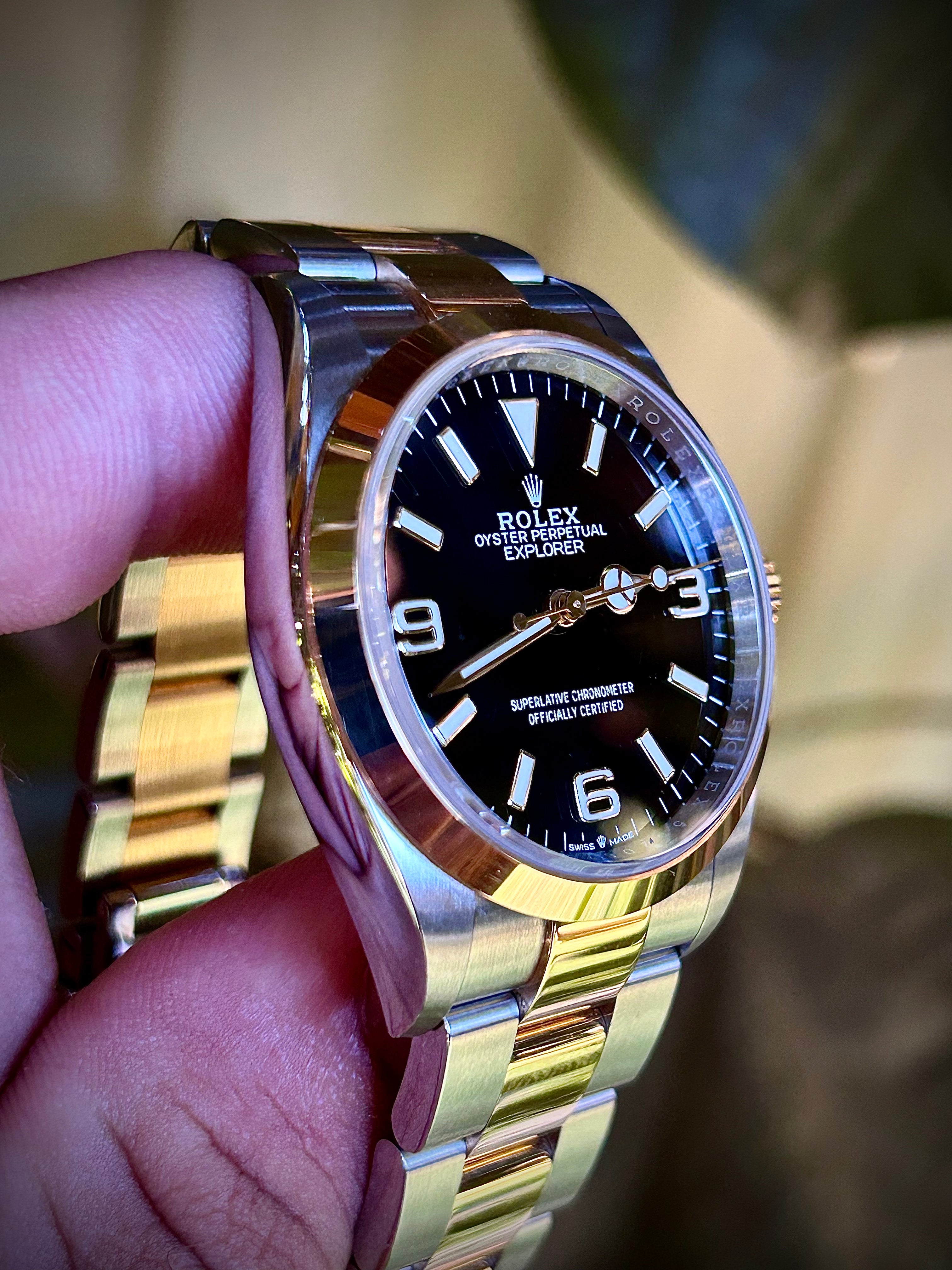 2022 ROLEX EXPLORER TWO TONE, 124273, FULL SET, INC GST