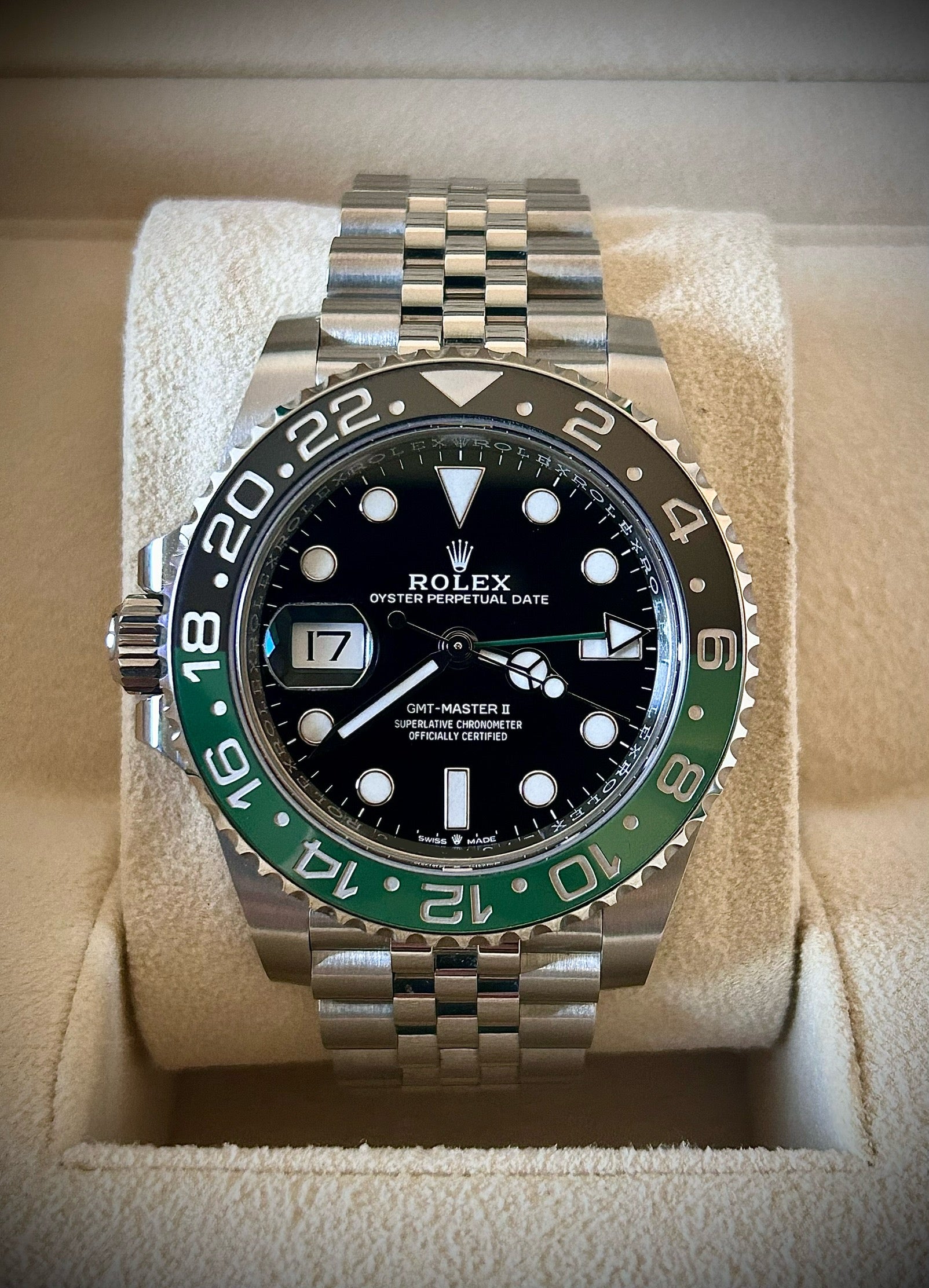 2023 ROLEX GMT-MASTER II “SPRITE”, FULL SET, INC GST