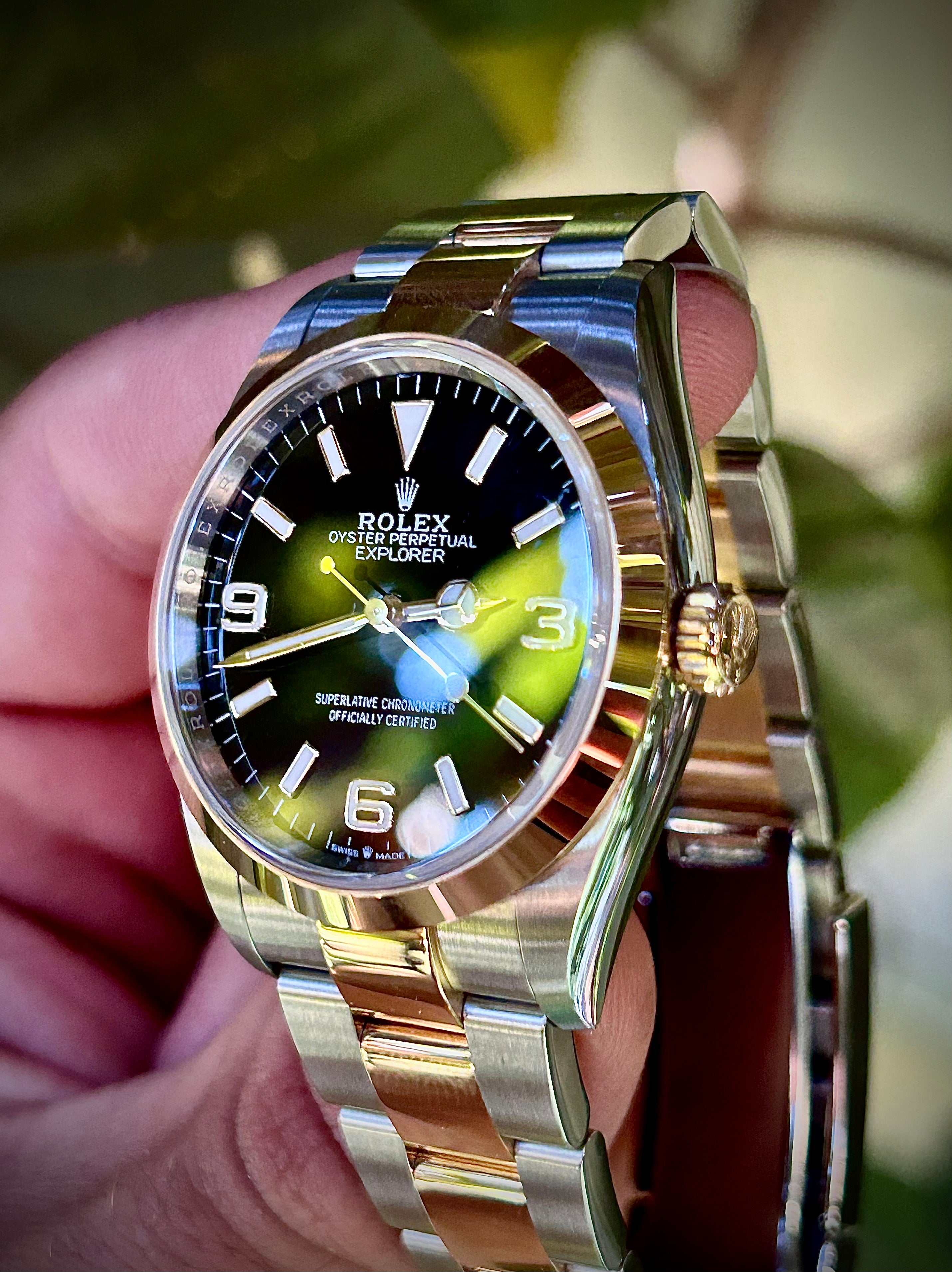 2022 ROLEX EXPLORER TWO TONE, 124273, FULL SET, INC GST