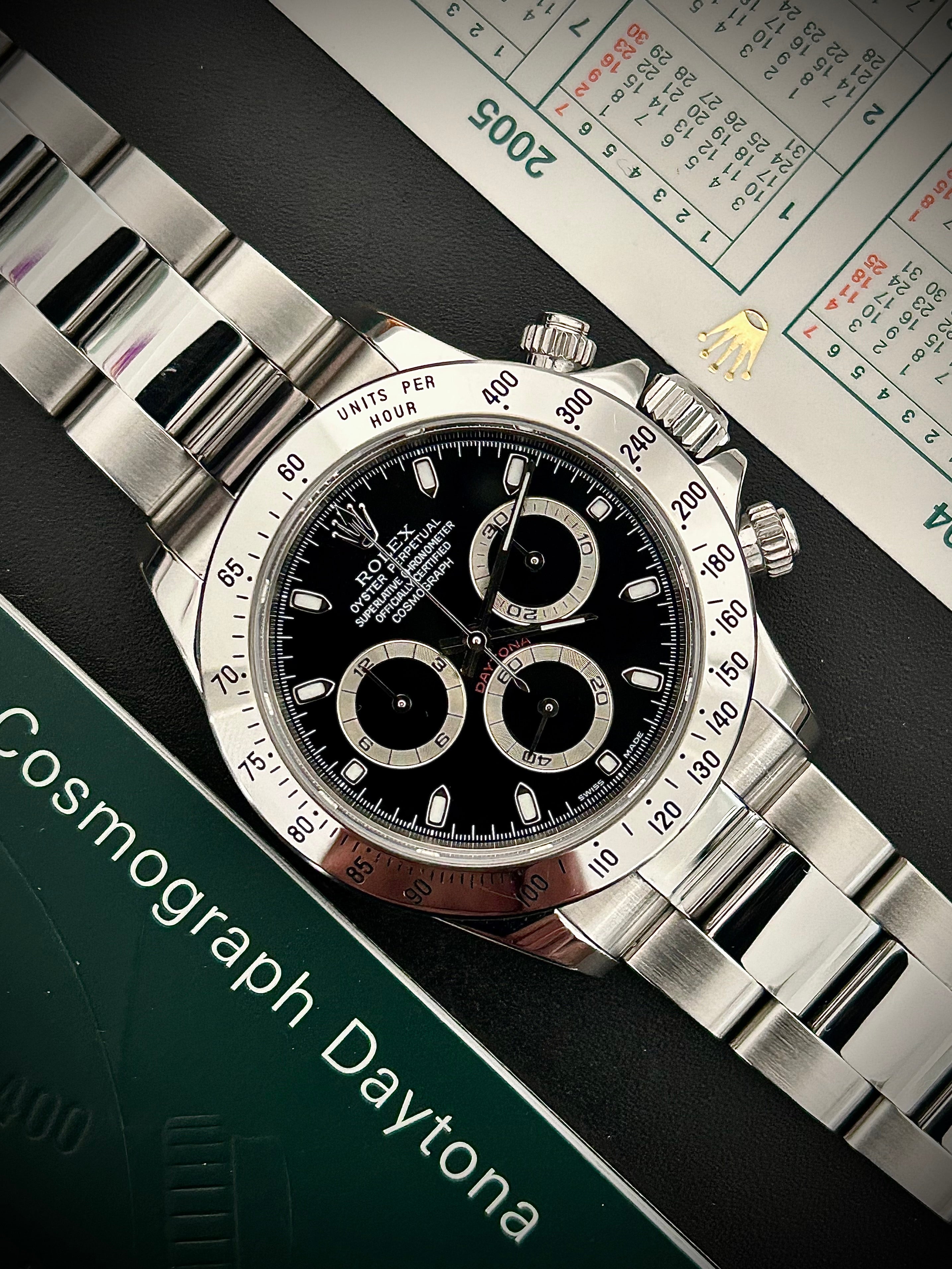 2004 ROLEX DAYTONA 116520, FULL SET, INC GST