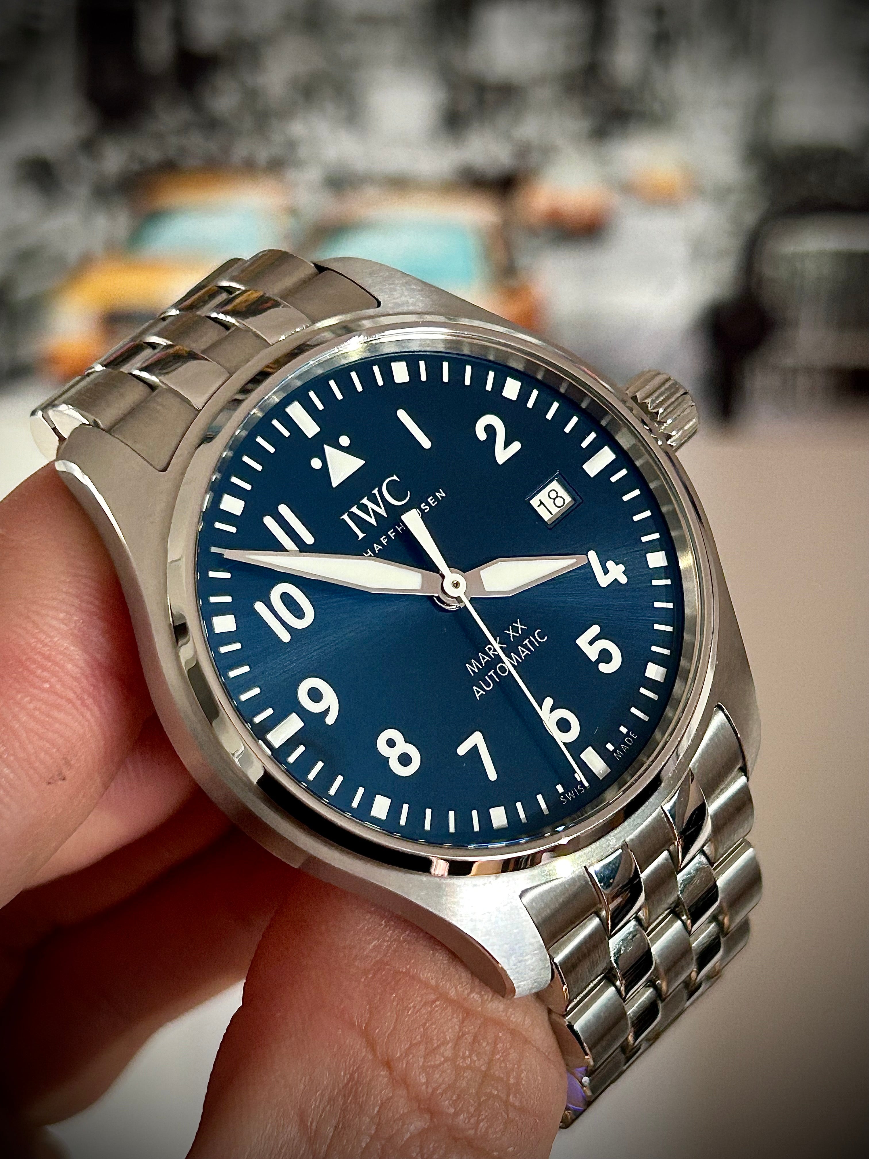 2024 IWC PILOT’S WATCH MARK XX, BLUE DIAL, IW328204, FULL SET, INC GST