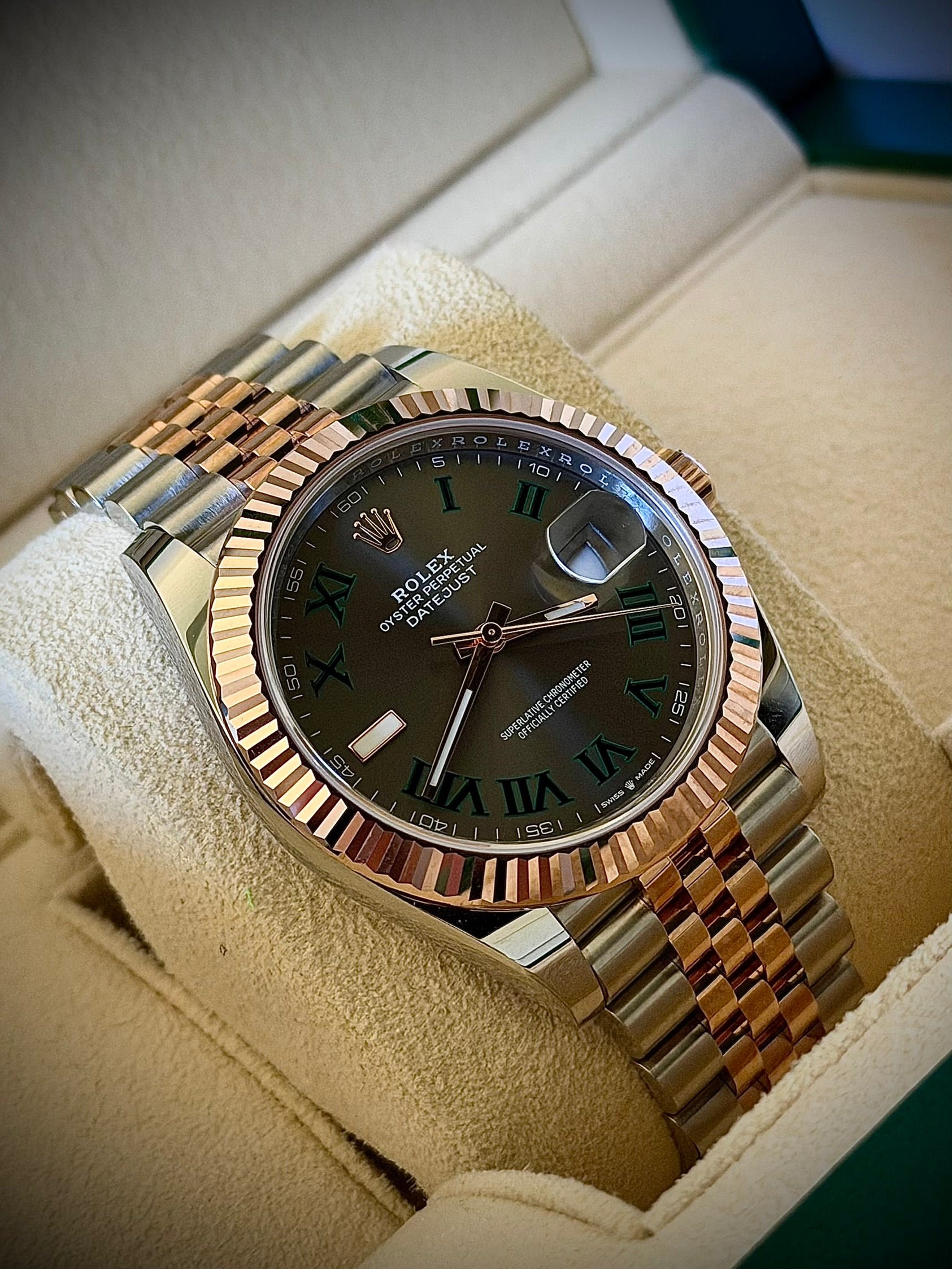 2022 ROLEX DATEJUST 41 WIMBLEDON, 126331, FULL SET, INC GST