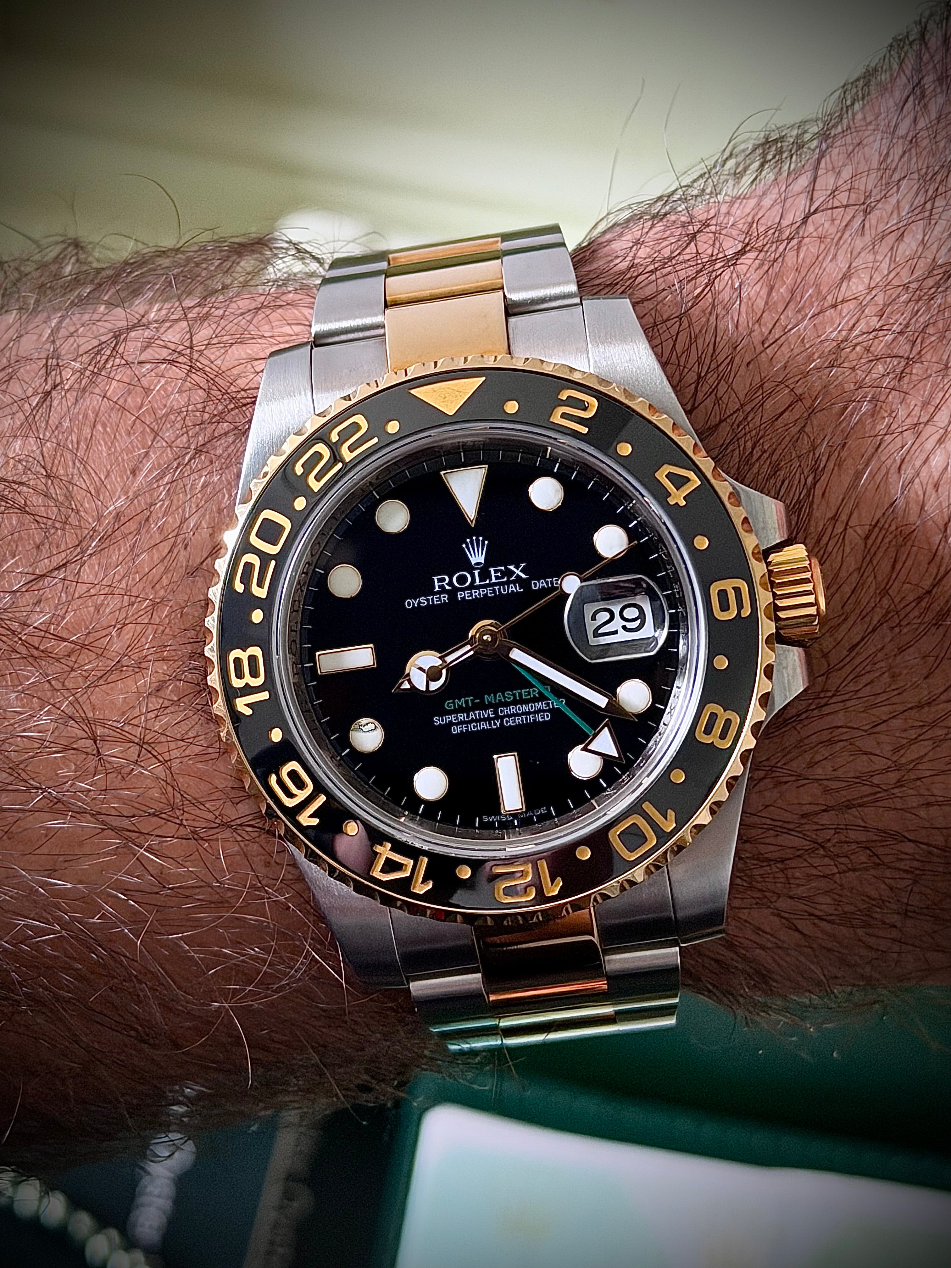 2006 ROLEX GMT MASTER II, 116713LN, FULL SET, INC GST