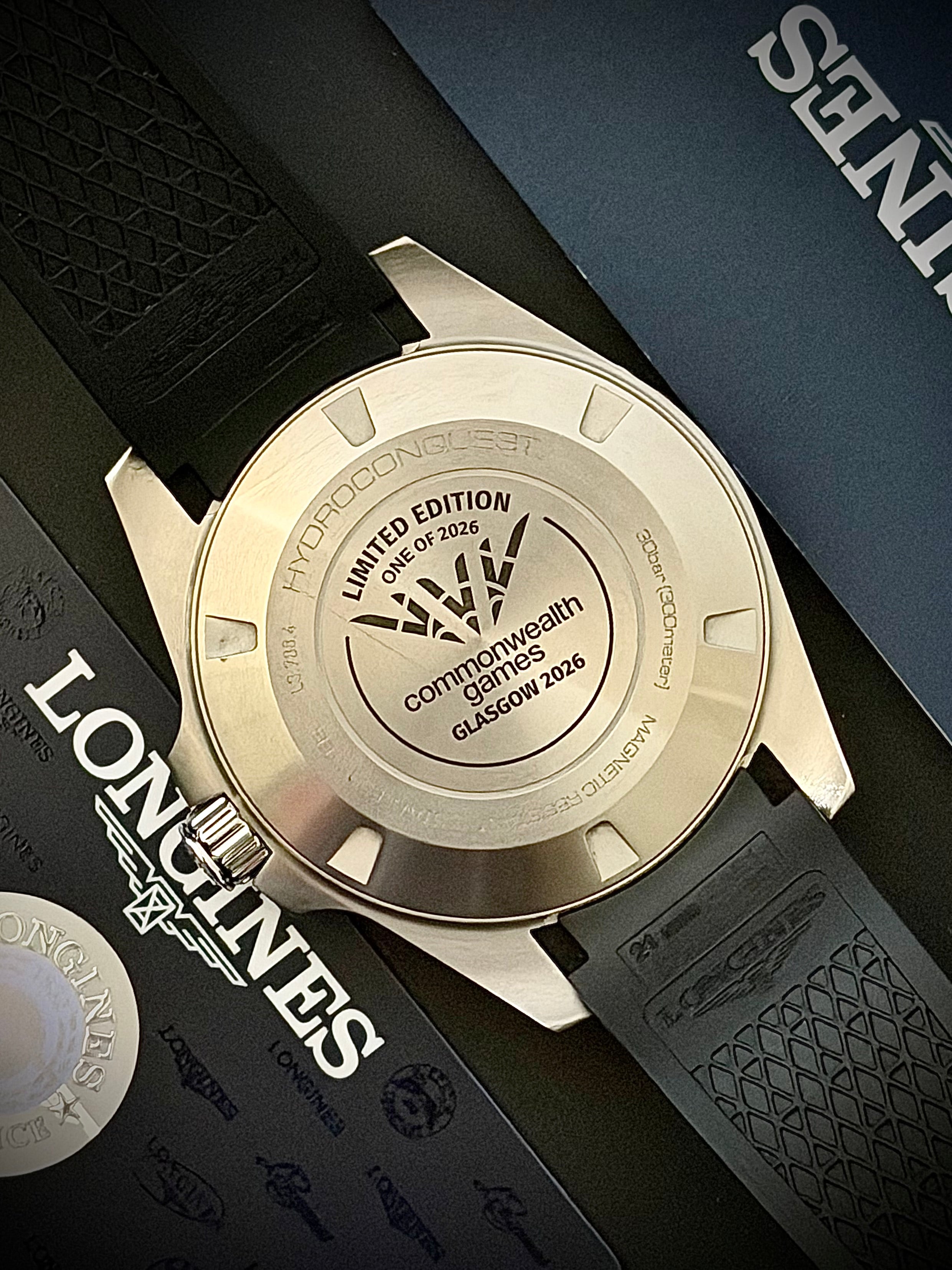 2026 LONGINES HYDROCONQUEST COMMONWEALTH GAMES LIMITED EDITION, L3.788.4.09.9, FULL SET, INC GST