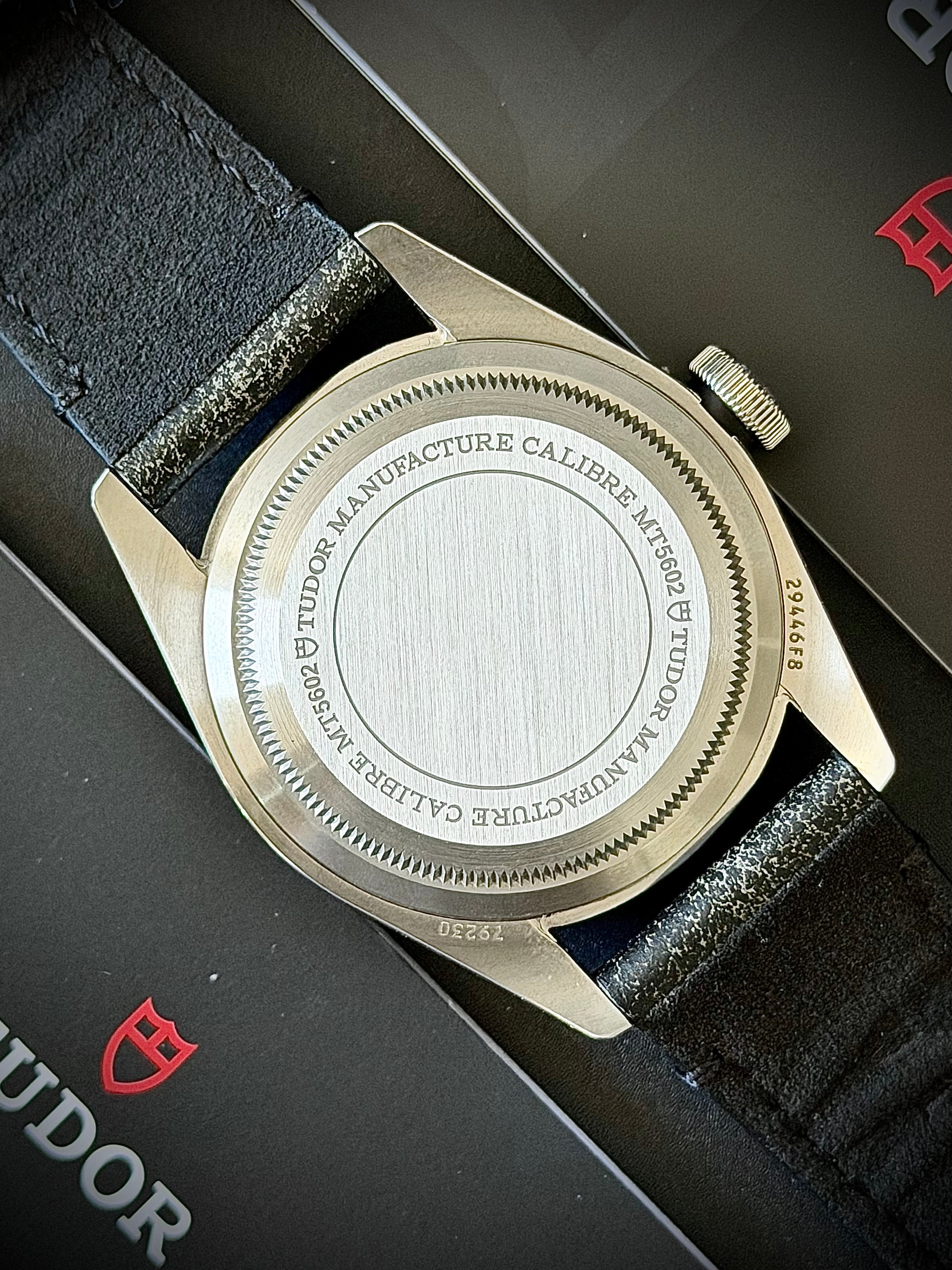 2024 TUDOR BLACK BAY HERITAGE 41 BLACK, FULL SET, ON LEATHER, INC GST