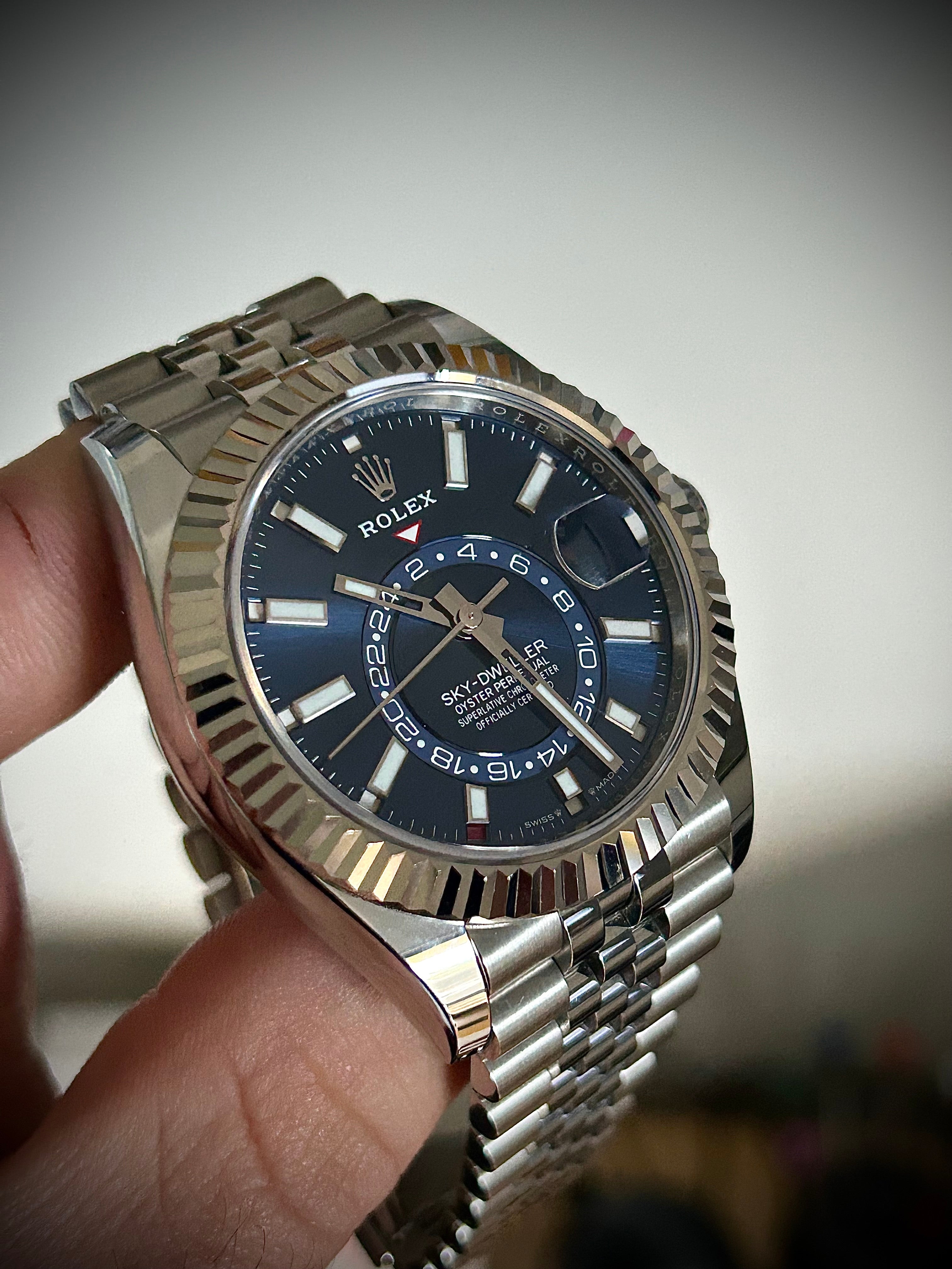 2023 ROLEX SKY DWELLER, BLUE DIAL, JUBILEE, 336934, FULL SET, INC GST