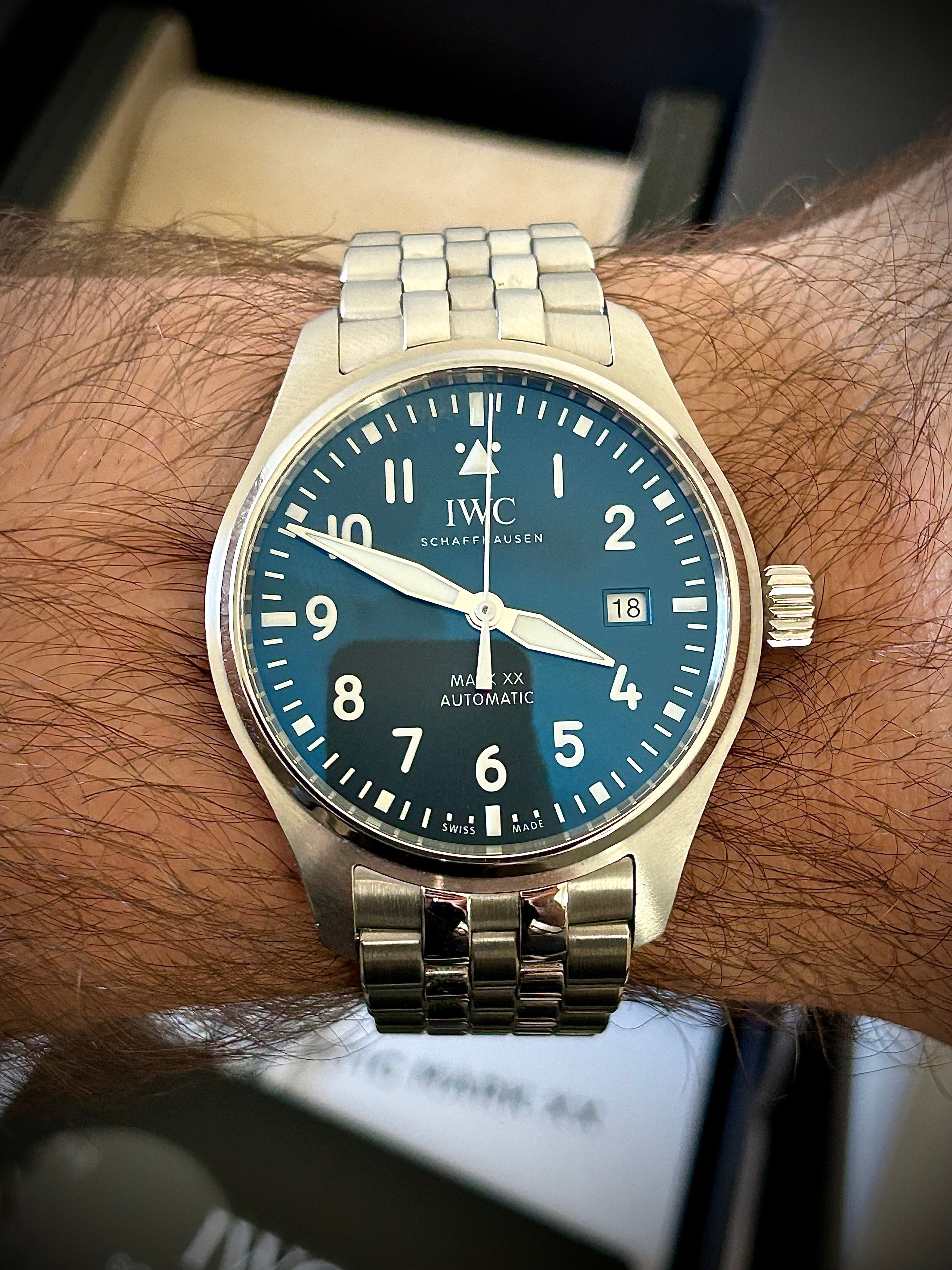 2024 IWC PILOT’S WATCH MARK XX, BLUE DIAL, IW328204, FULL SET, INC GST