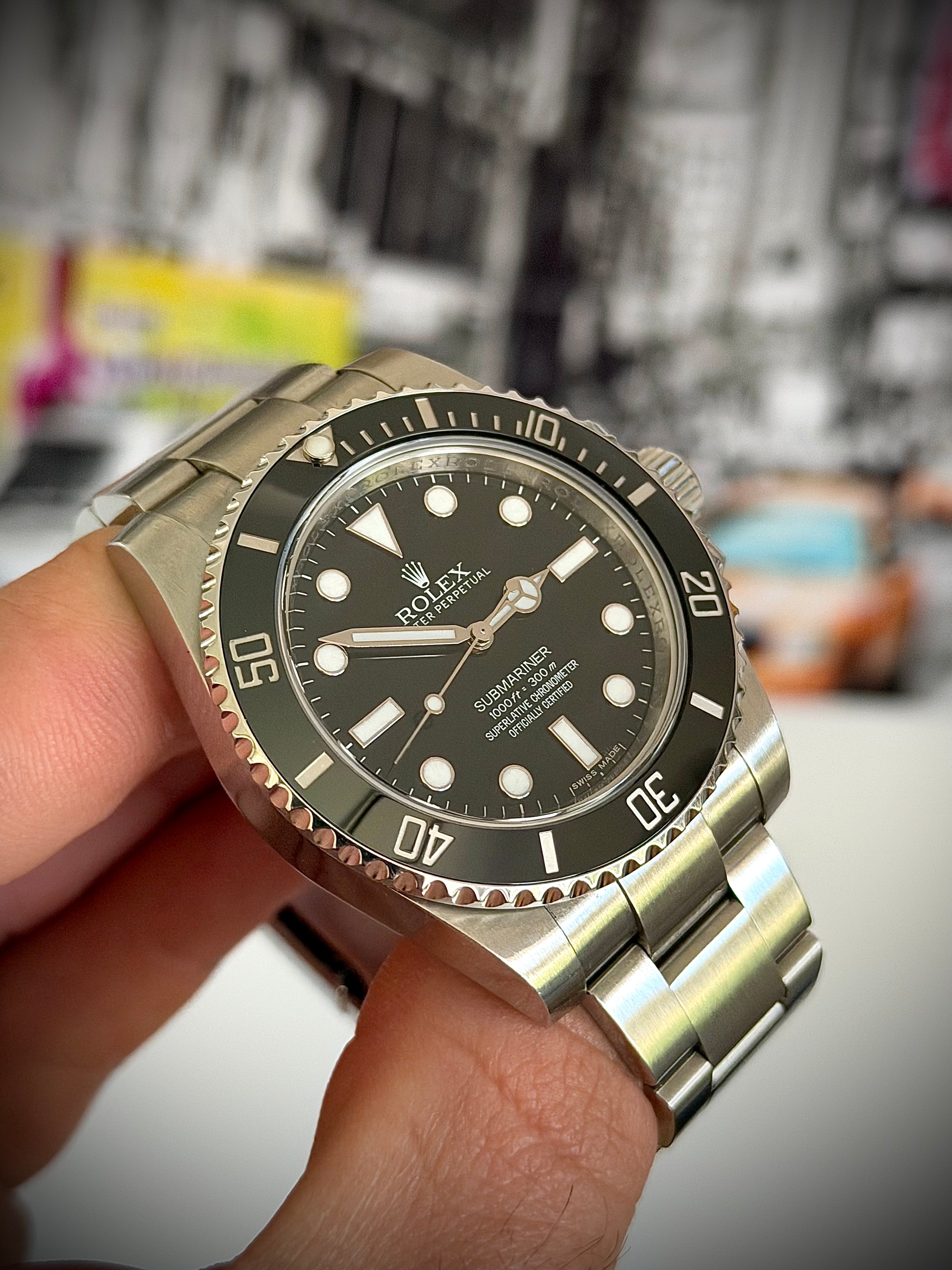 2015 ROLEX SUBMARINER NO DATE, 114060, BOX AND PAPERS, INC GST