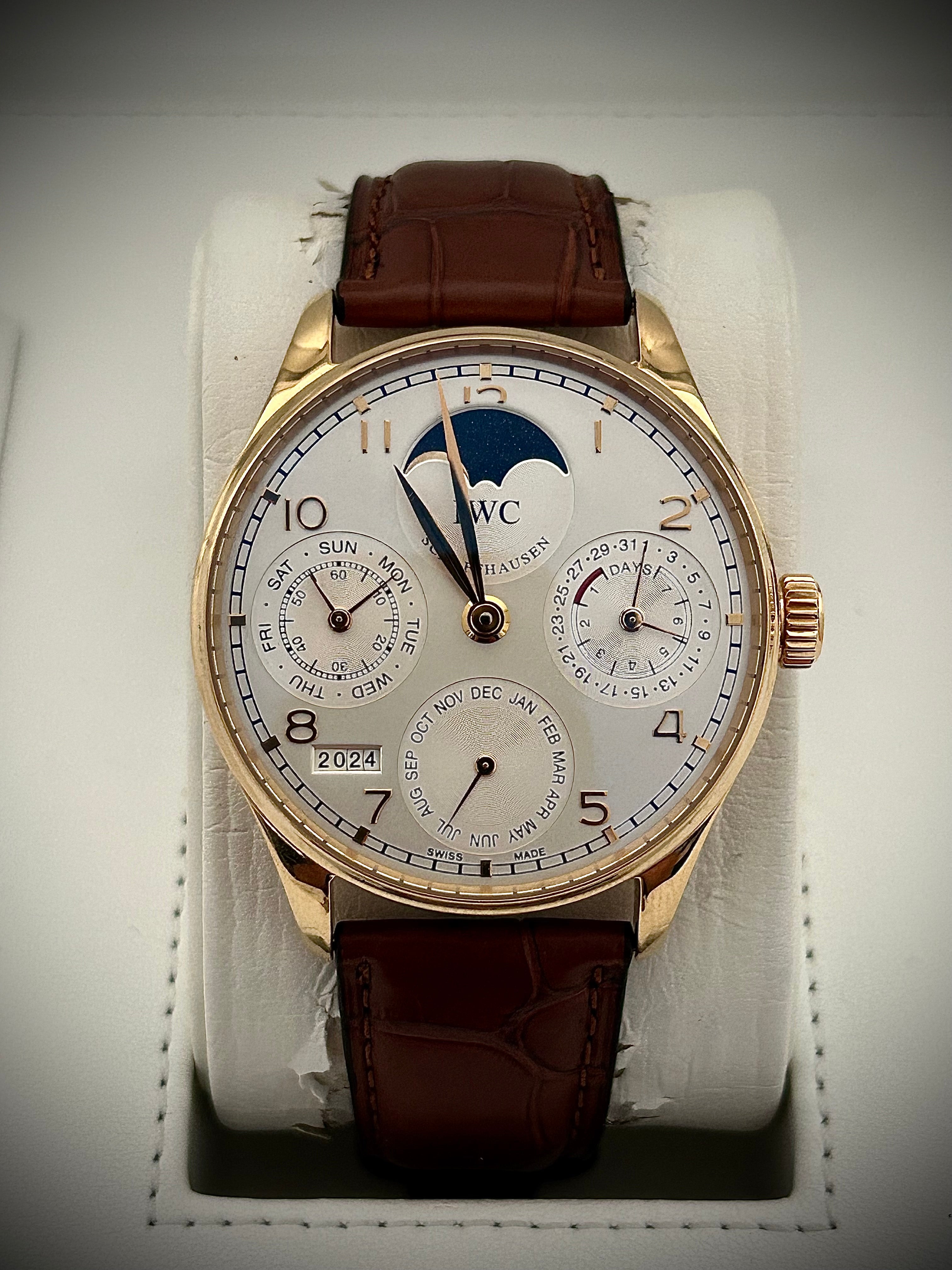 2008 IWC PORTUGUESE PERPETUAL CALENDAR, FULL SET, INC GST