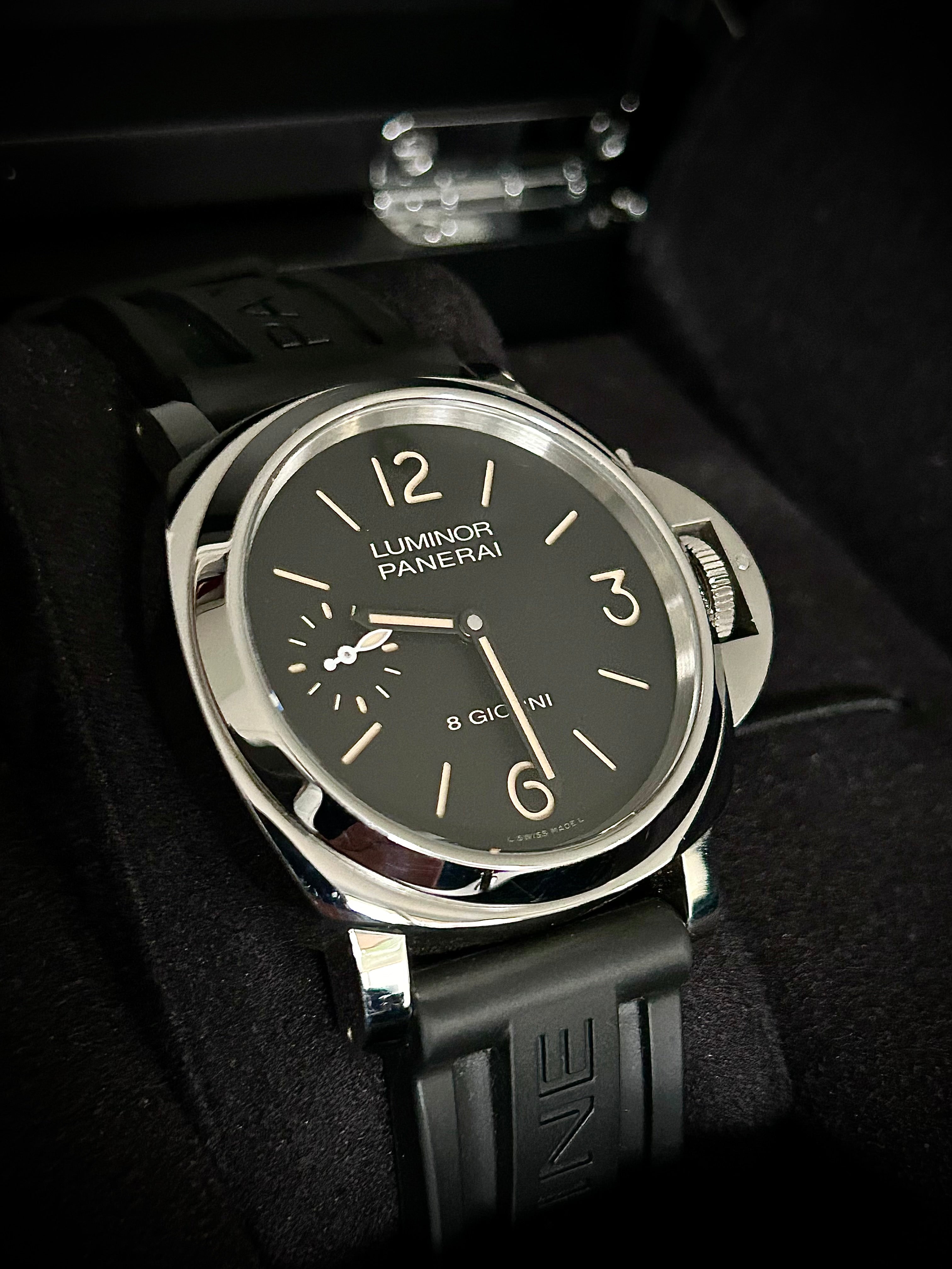 2022 PANERAI LUMINOR 8 GIORNI, PAM00915, BOX AND PAPERS, INC GST