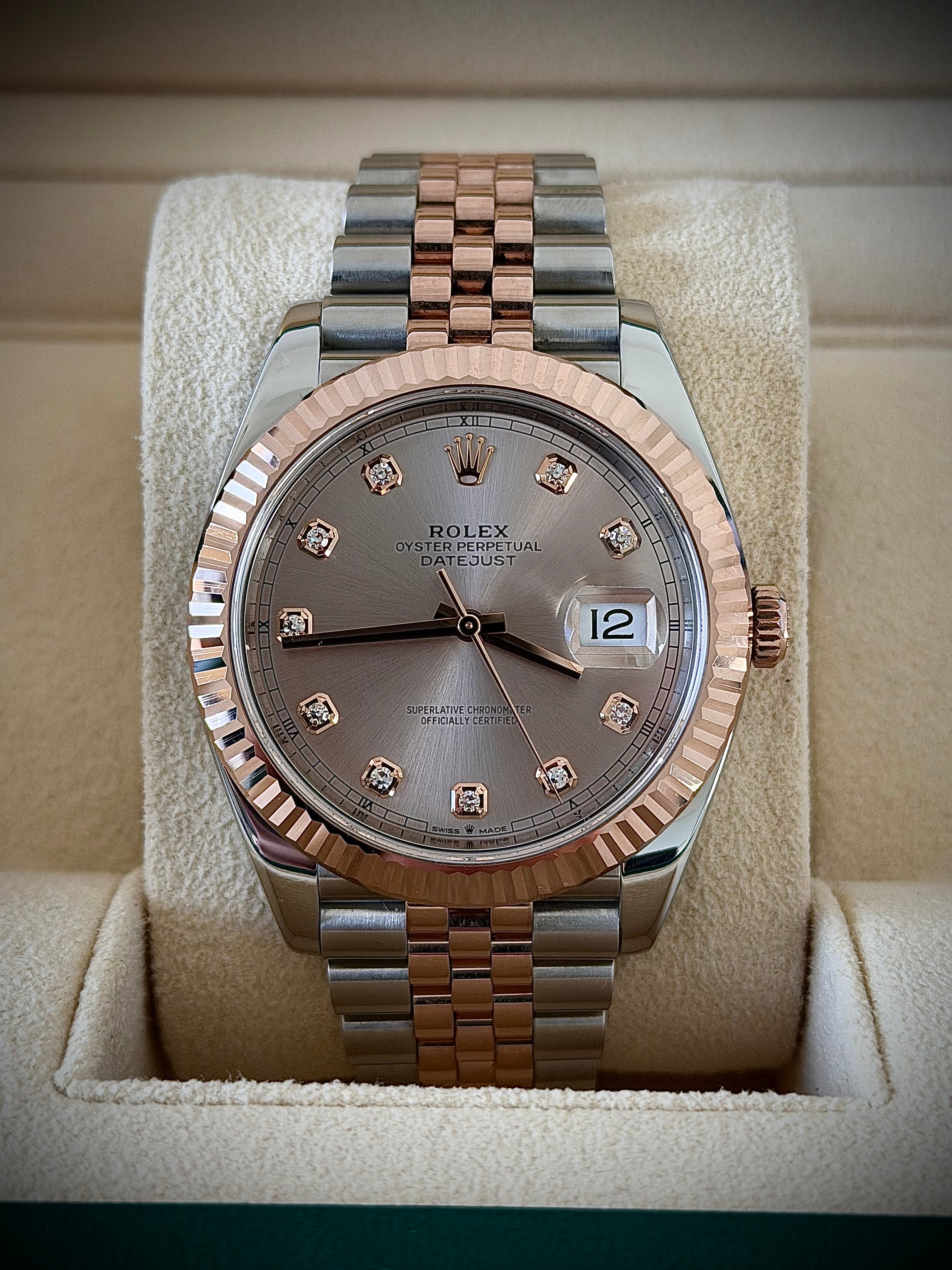 2021 ROLEX DATEJUST 41, DIAMOND SUNDUST DIAL, 126331, BOX AND PAPERS, INC GST