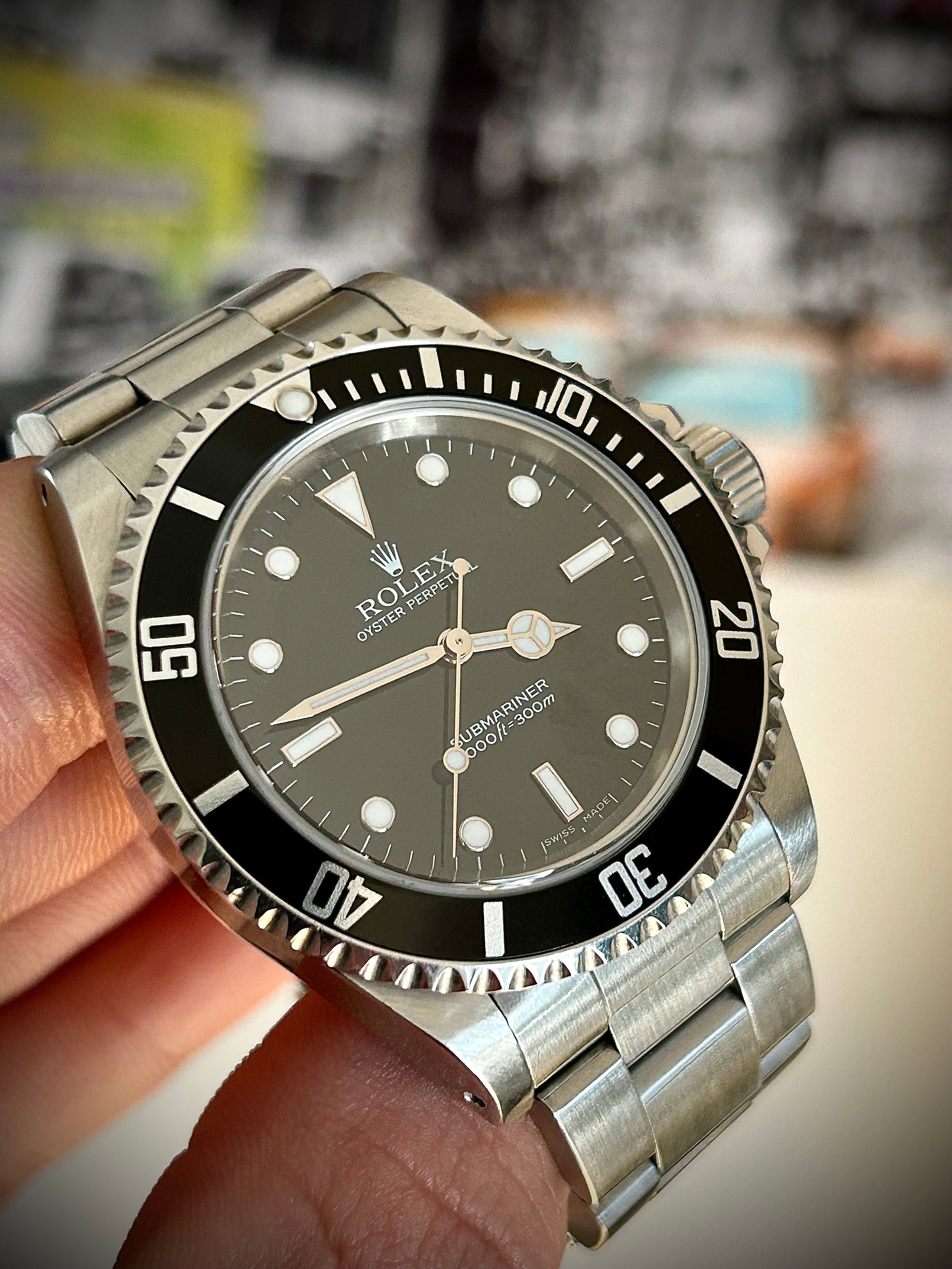 2006 ROLEX SUBMARINER TWO-LINER 14060M, FULL SET, INC GST