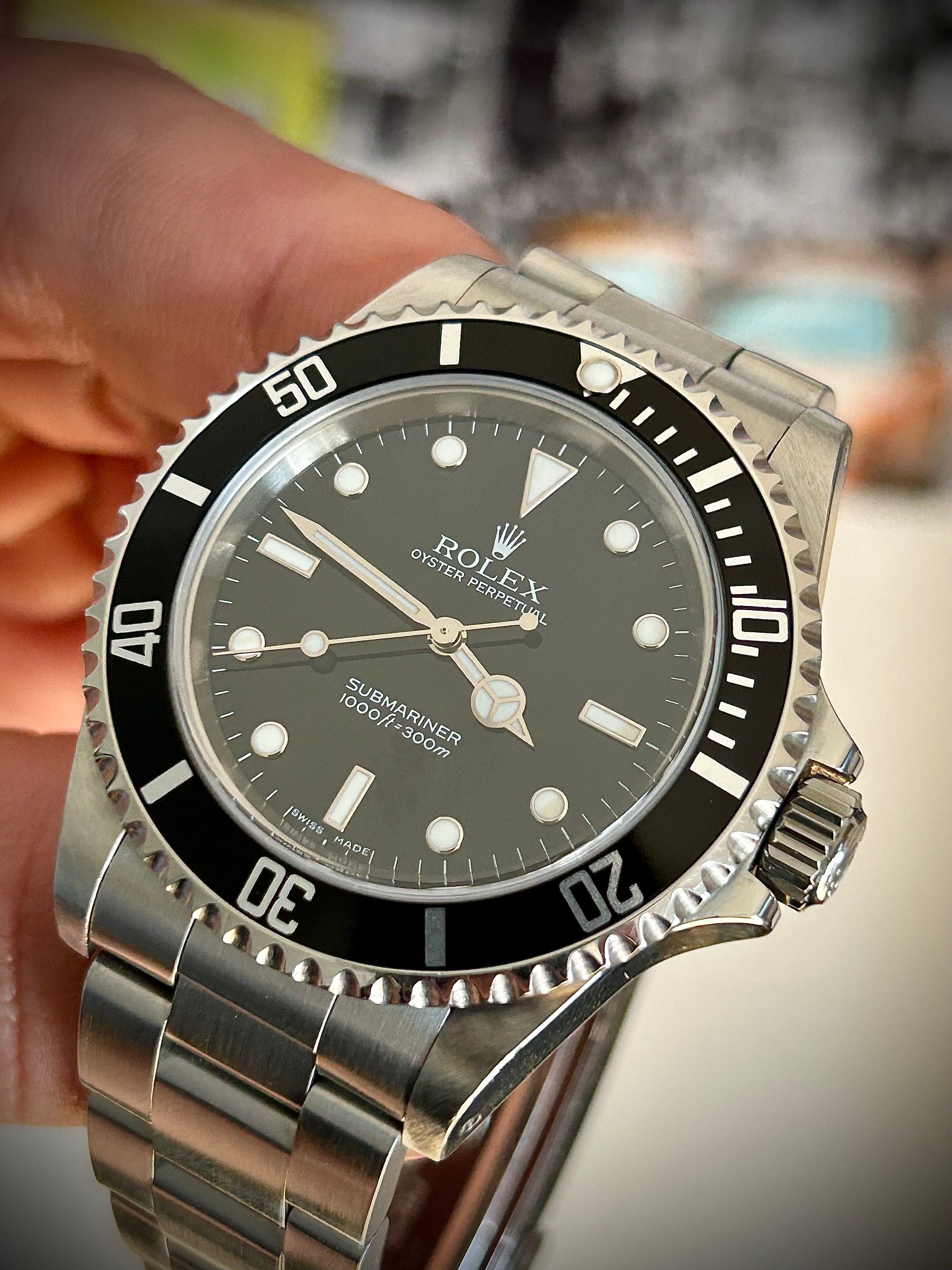 2006 ROLEX SUBMARINER TWO-LINER 14060M, FULL SET, INC GST