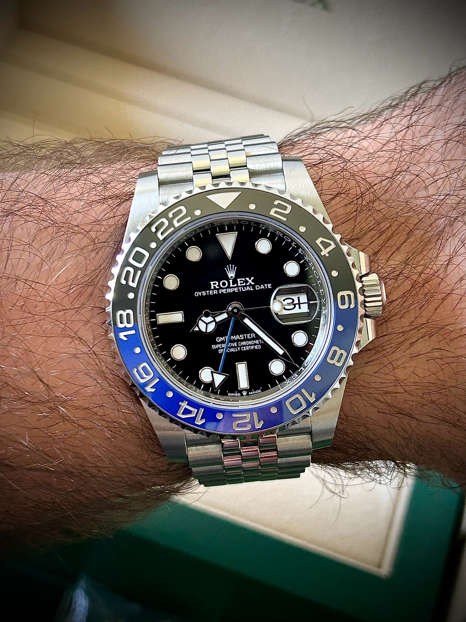 2022 ROLEX GMT MASTER II, BATGIRL, 126710BLNR, FULL SET, INC GST