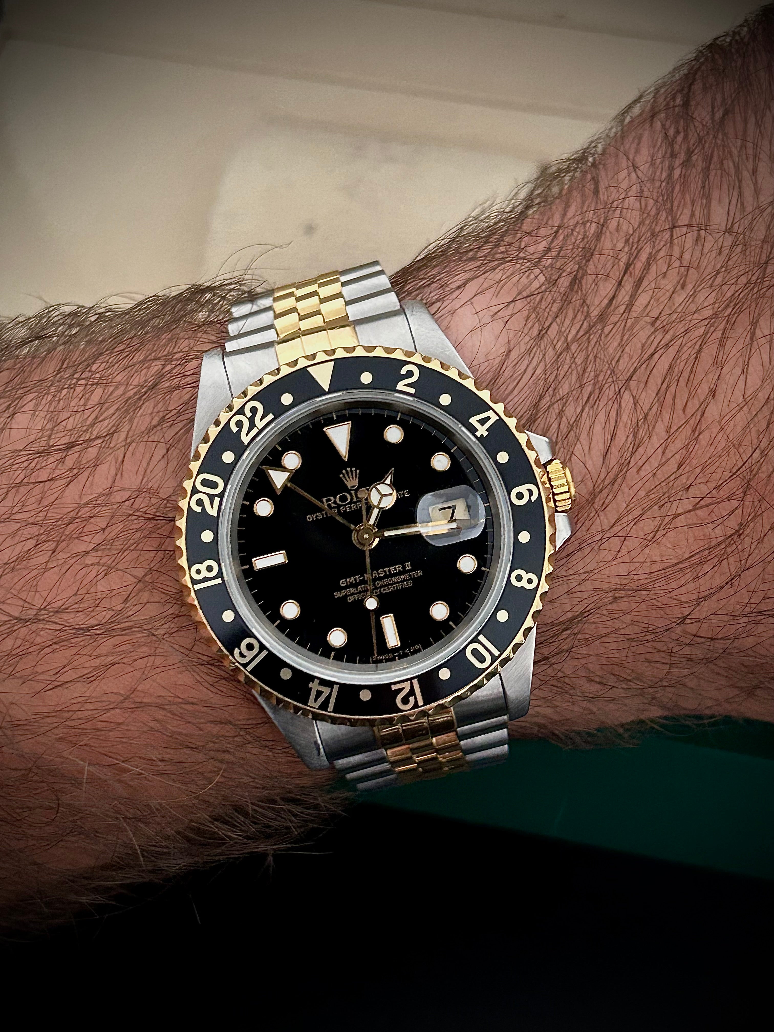 1995 ROLEX GMT MASTER II, 16713, INC GST